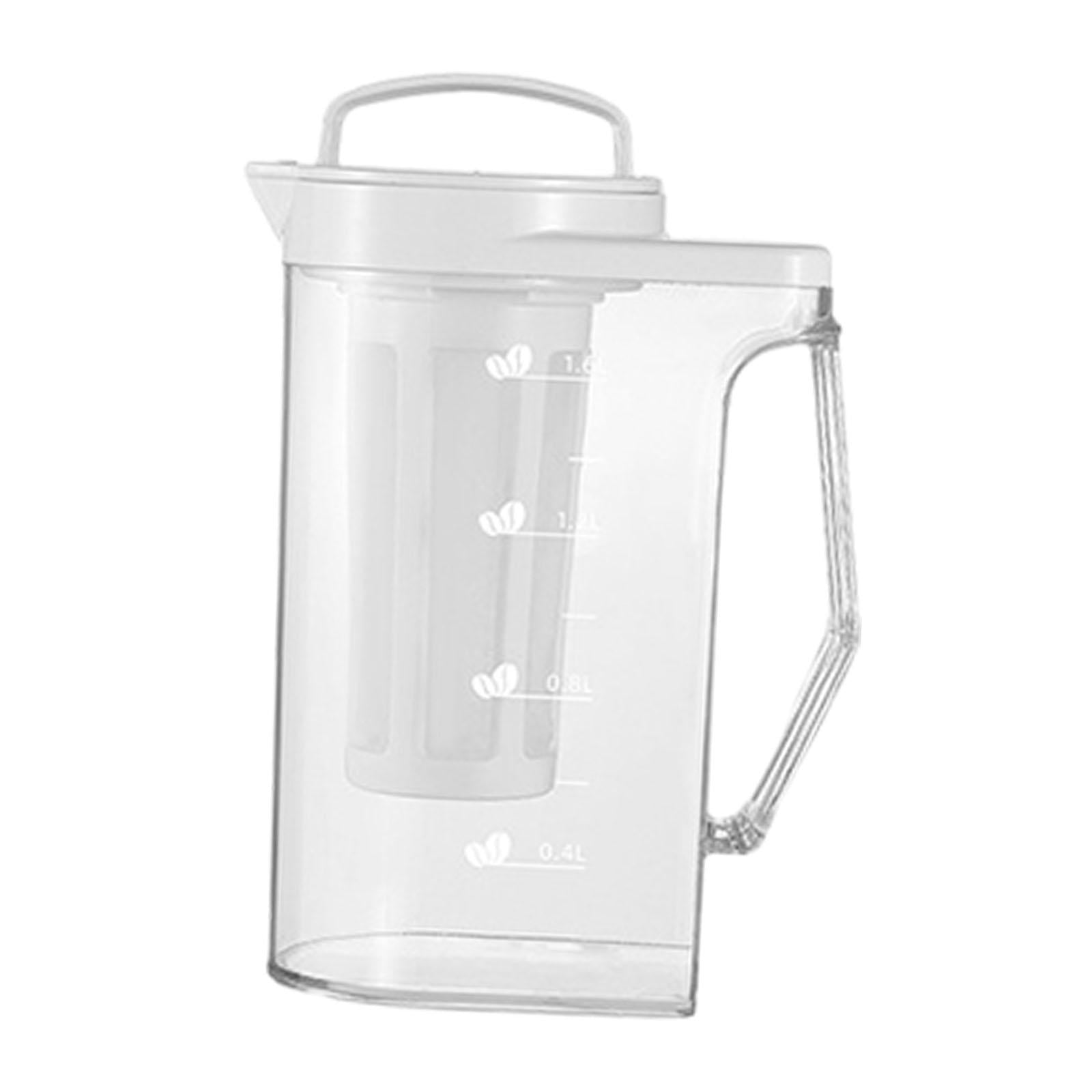 Fridge Water Pitcher with Lid with Scale for Hot/Cold Beverage Kitchens Use 1.6 L