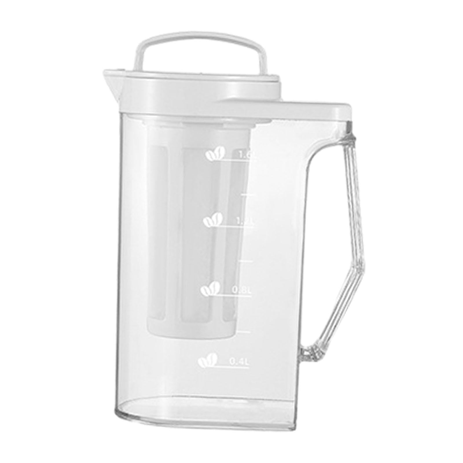 Fridge Water Pitcher with Lid with Scale for Hot/Cold Beverage Kitchens Use 1.6 L