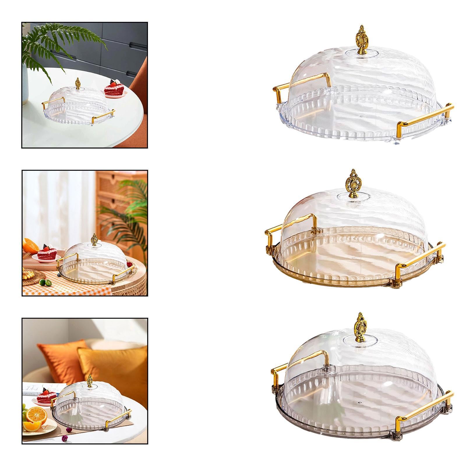 Dessert Serving Tray Multifunctional Cake Plate for Donut Cheesecake Cookies Transparent