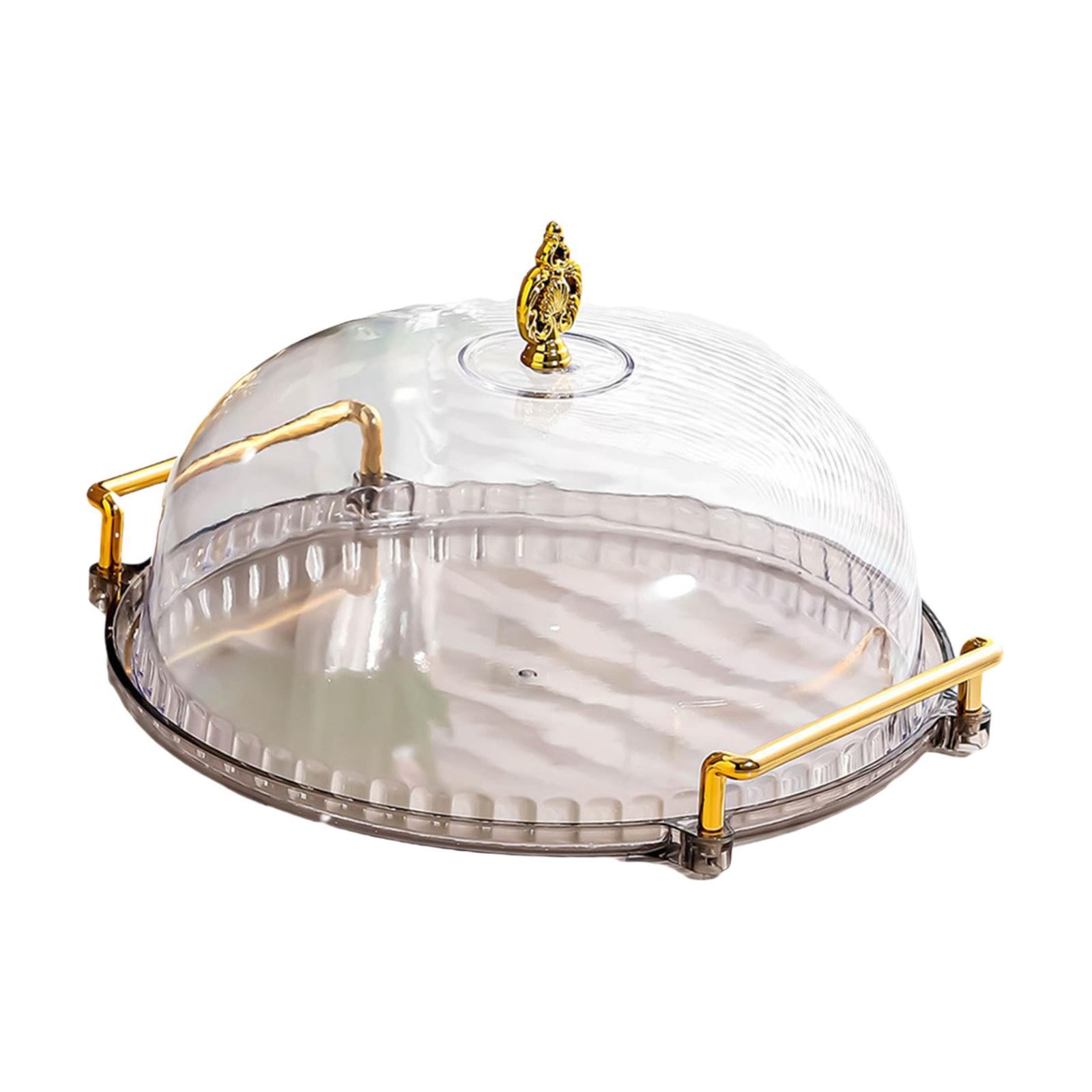Dessert Serving Tray Multifunctional Cake Plate for Donut Cheesecake Cookies Smoky Gray