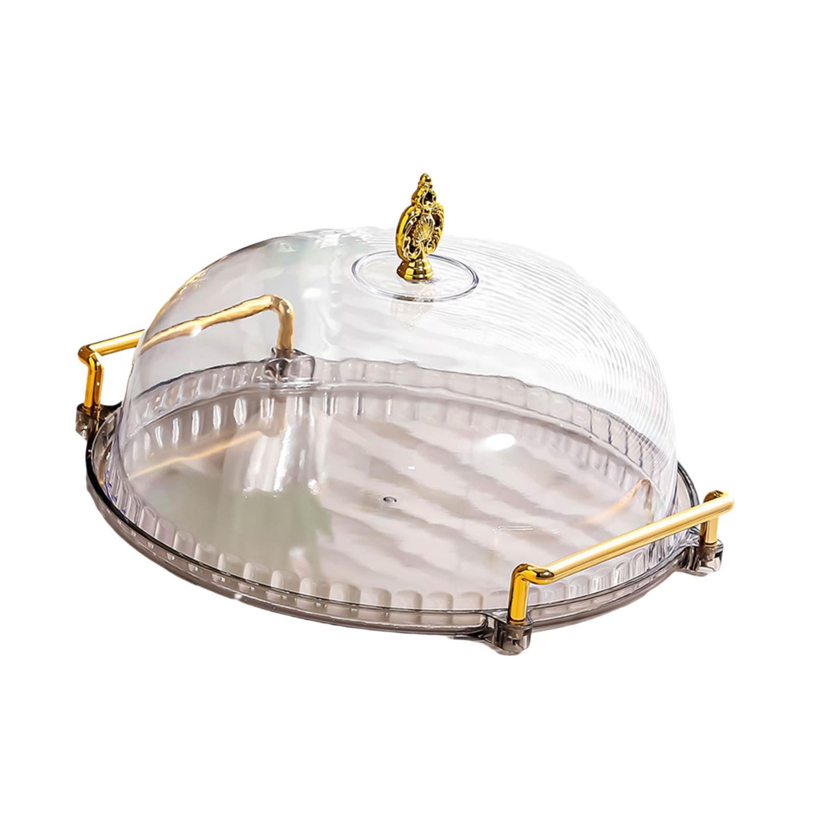 Dessert Serving Tray Multifunctional Cake Plate for Donut Cheesecake Cookies Smoky Gray