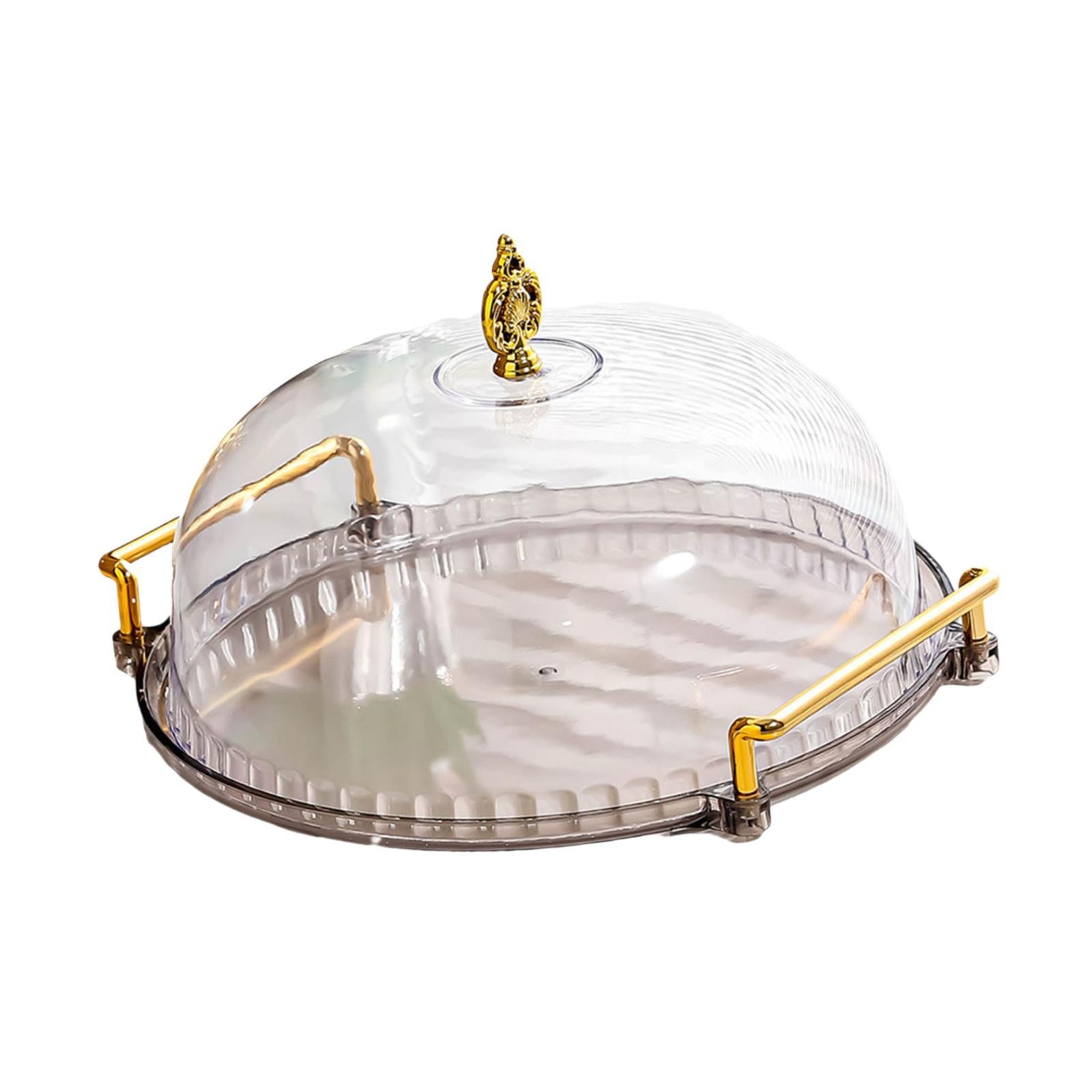 Dessert Serving Tray Multifunctional Cake Plate for Donut Cheesecake Cookies Smoky Gray