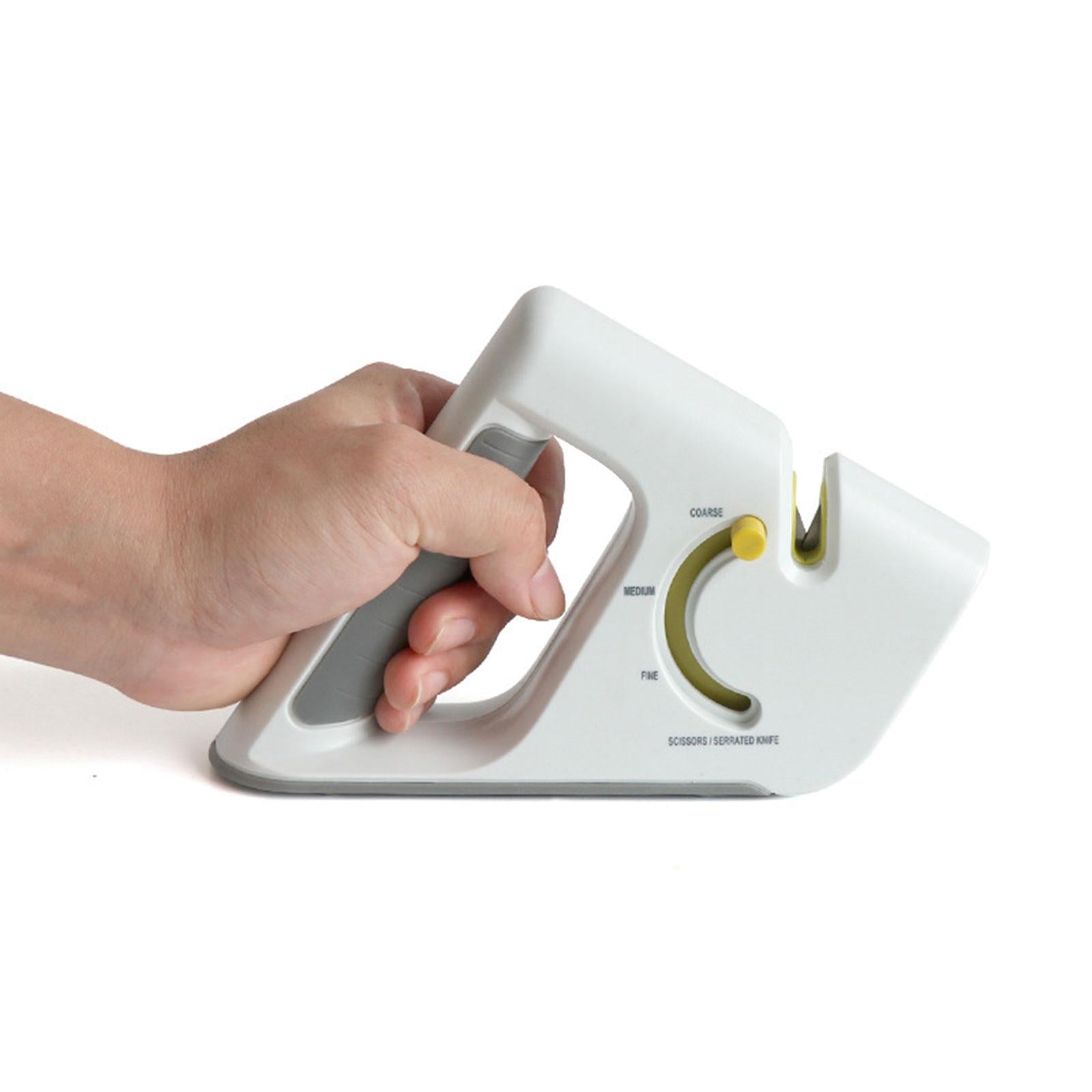 Handheld 4 in 1 Knife Sharpener 7.4x2x4.5inch for Fruit Knife Anti Slip Base