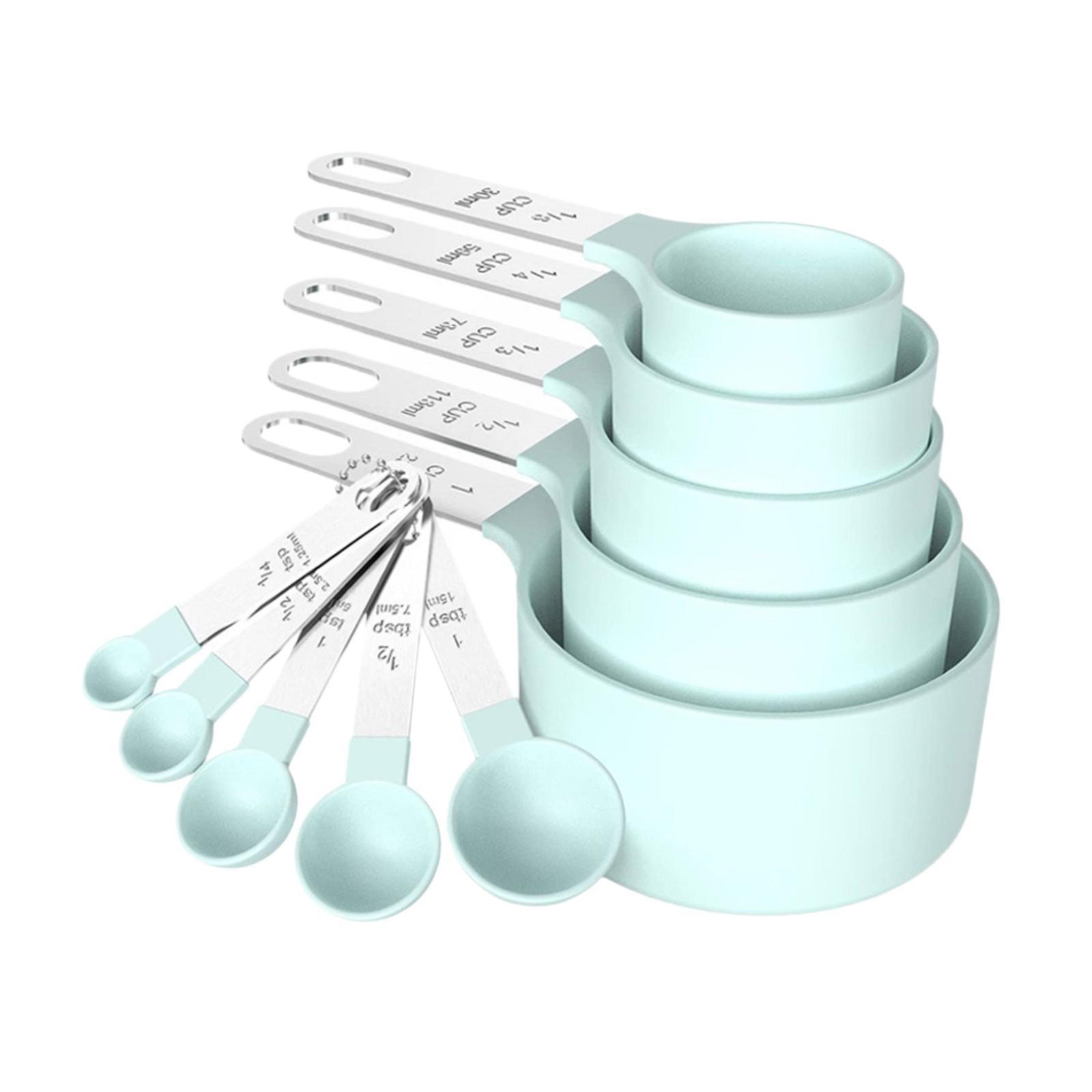 Measuring Cups Spoons Set Compact Mixing Spoons for Cooking Home Accessories Green
