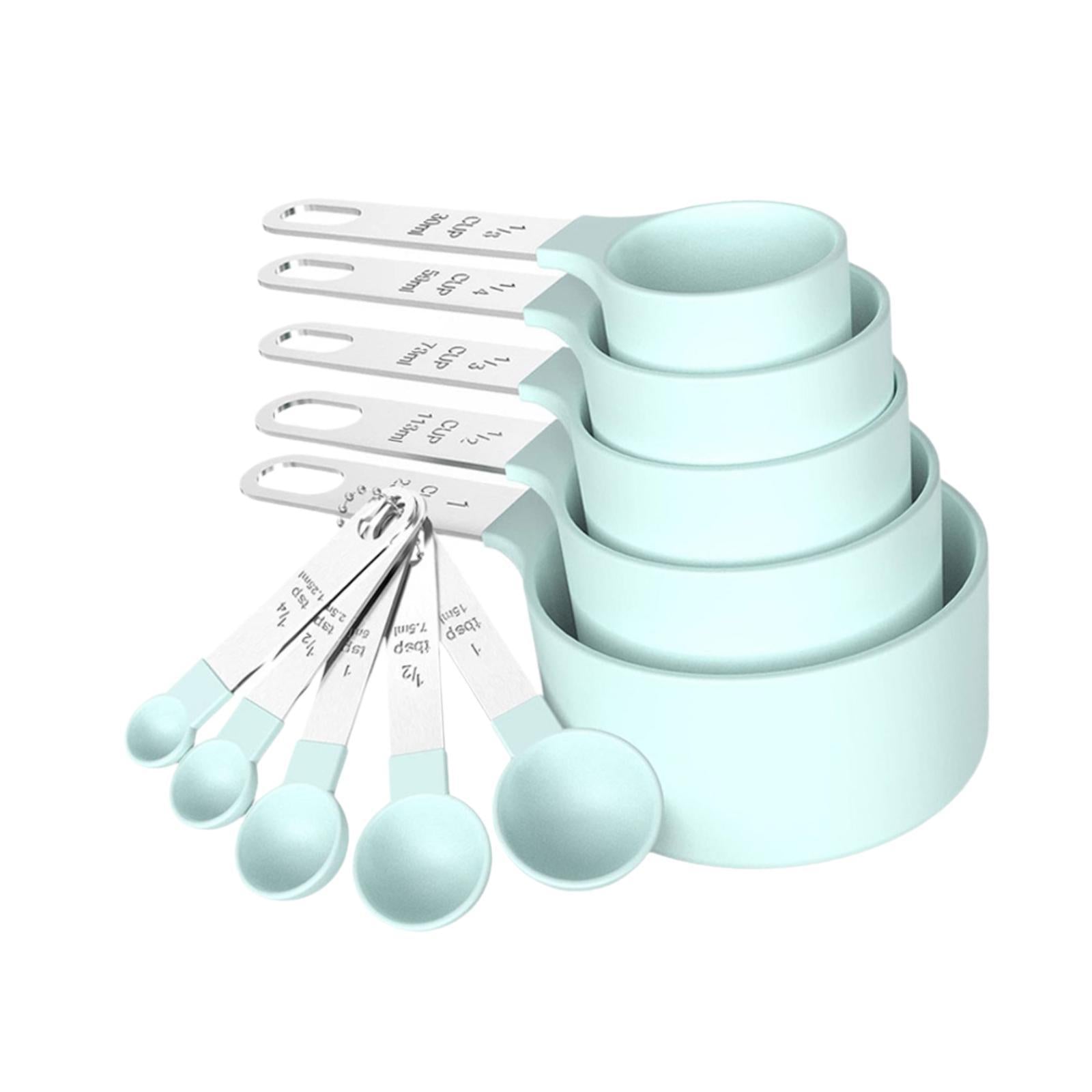 Measuring Cups Spoons Set Compact Mixing Spoons for Cooking Home Accessories Green