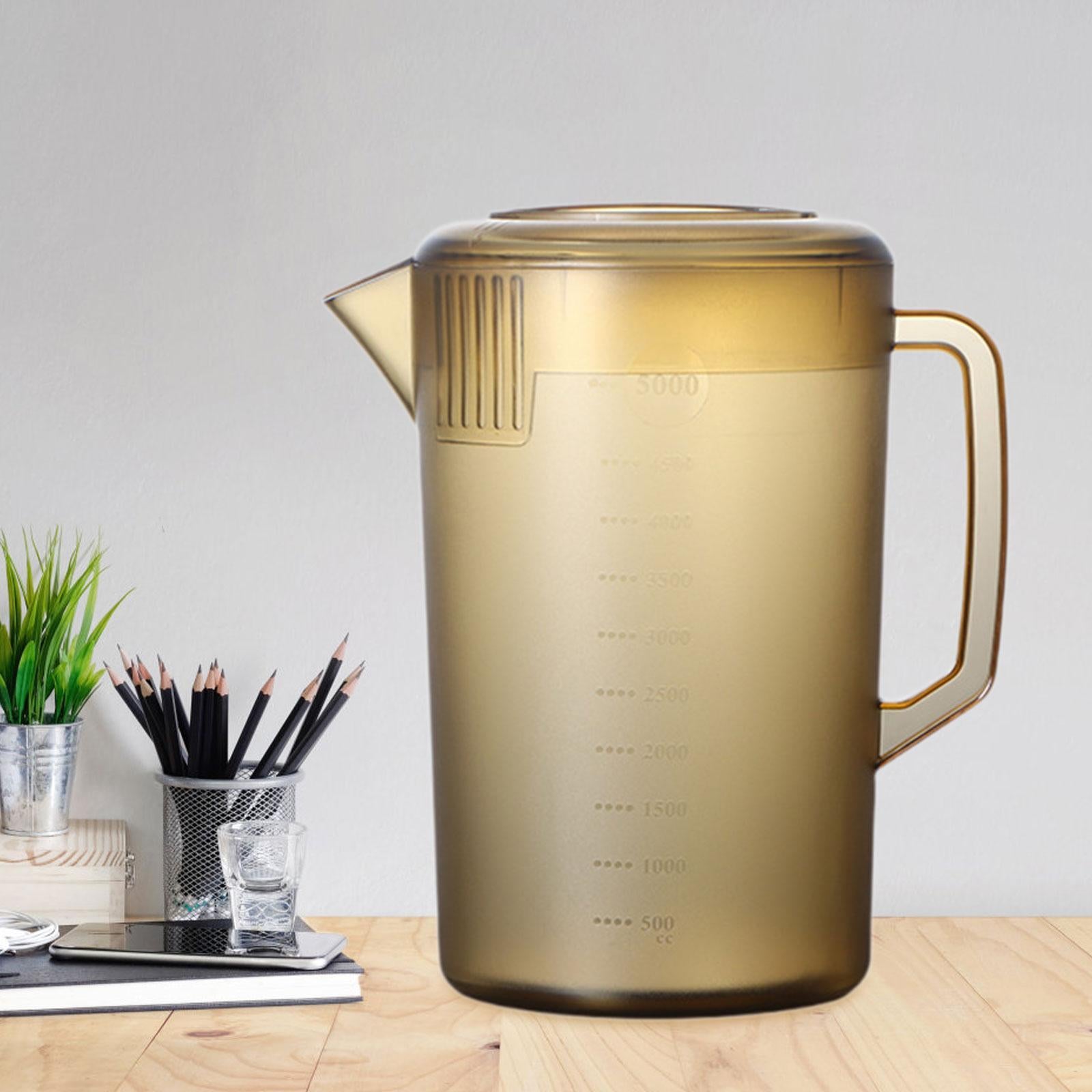 Liquid Measure Cup 5000ml Beverage Storage Container for Flour Fridge Liquid Brown