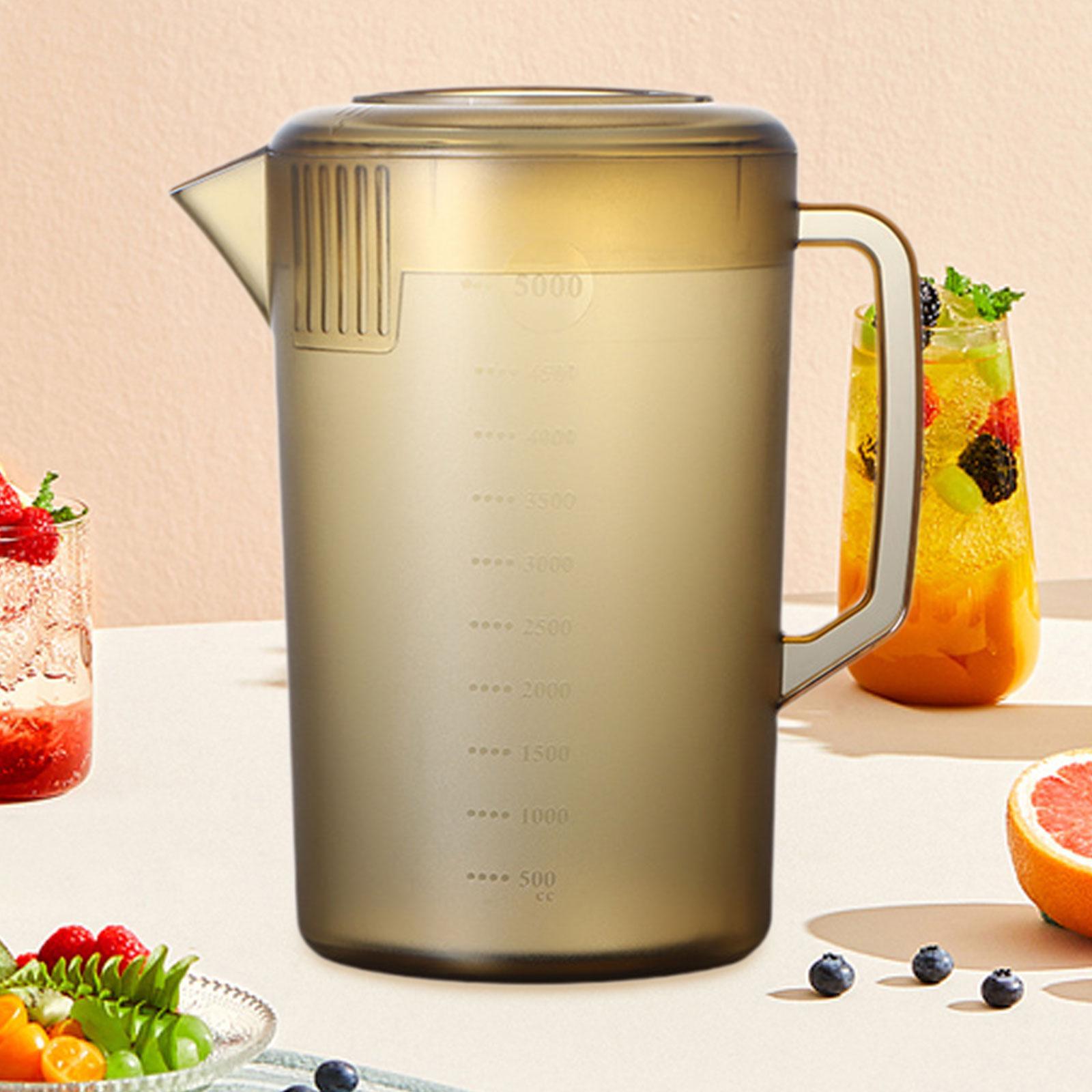Liquid Measure Cup 5000ml Beverage Storage Container for Flour Fridge Liquid Brown