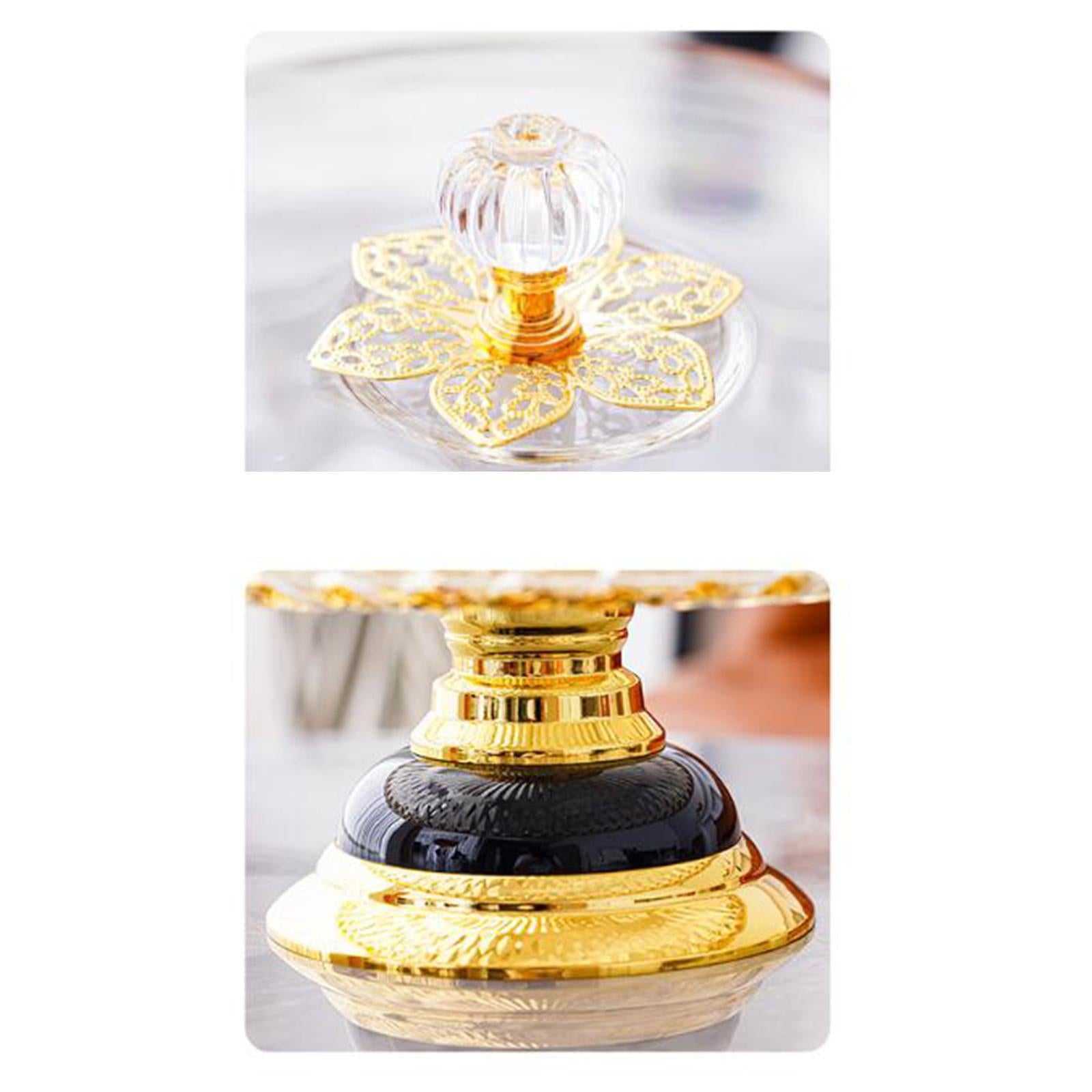 Cake Plate with Dome Trendy Pastries Tray Snack for Party Dining Room Events Black
