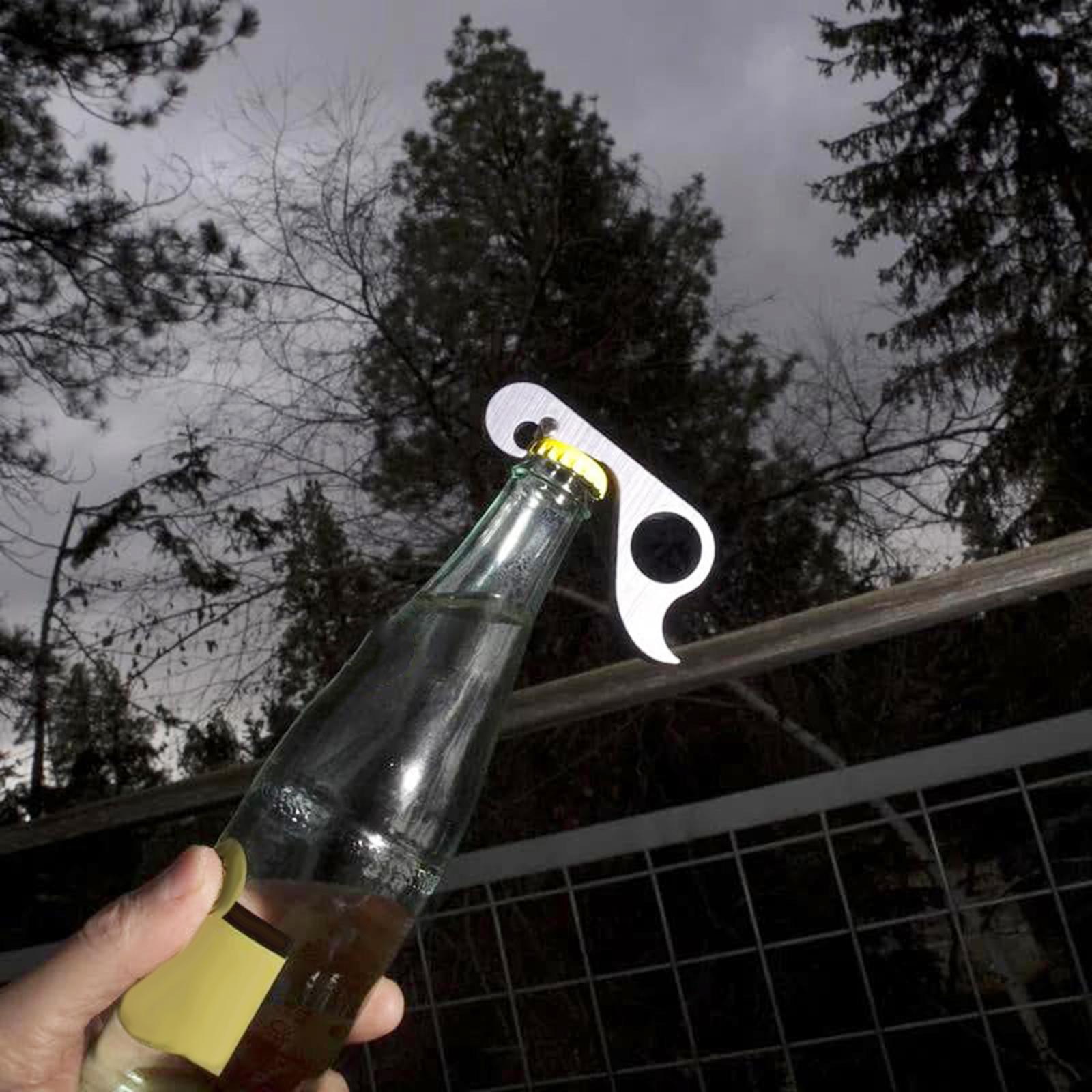 Bottle Opener Easy to Use Compact Water Bottle Opener for Home Hiking Picnic silver