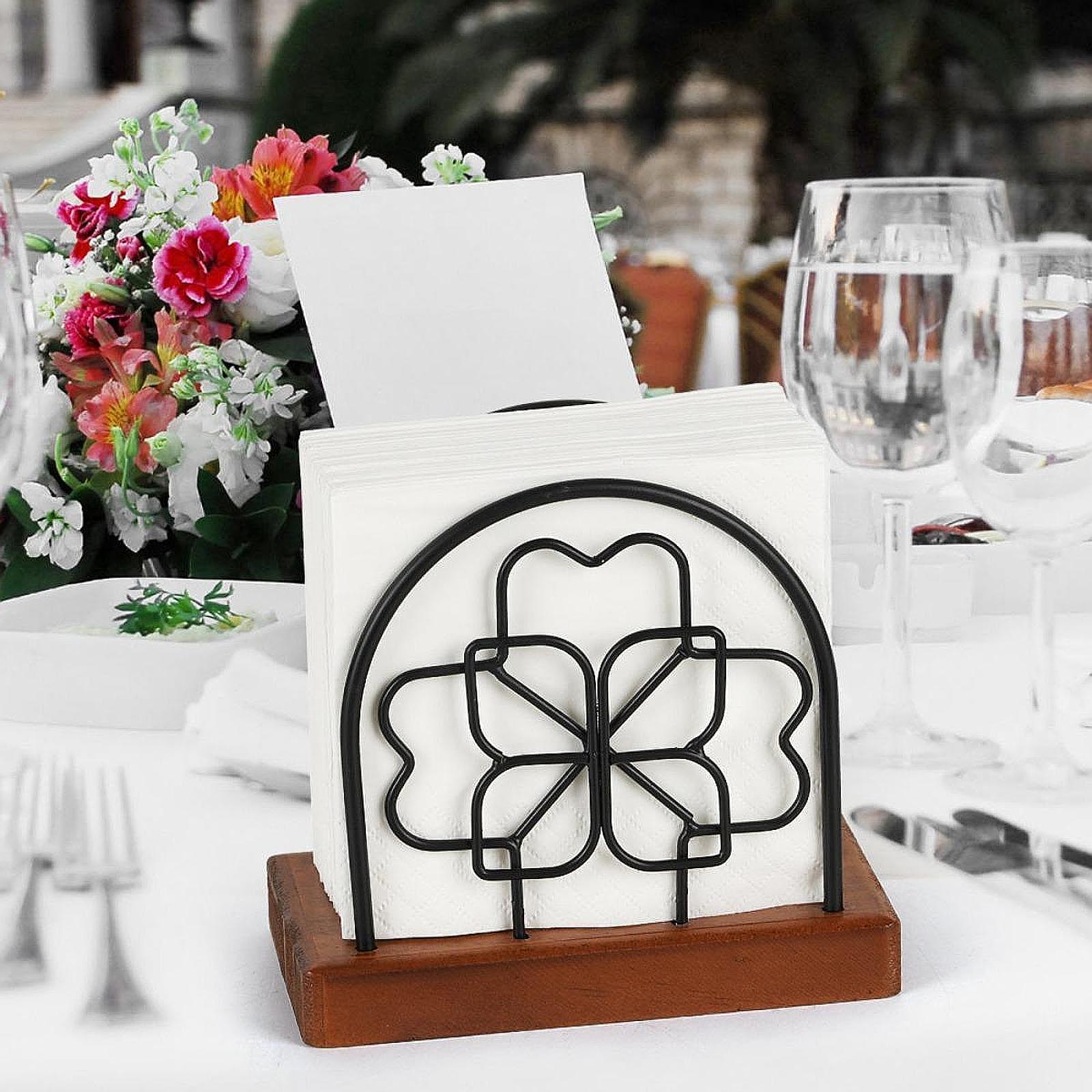 Upright Napkin Holder Mail Letter Sorter Rack for Restaurant Home Countertop