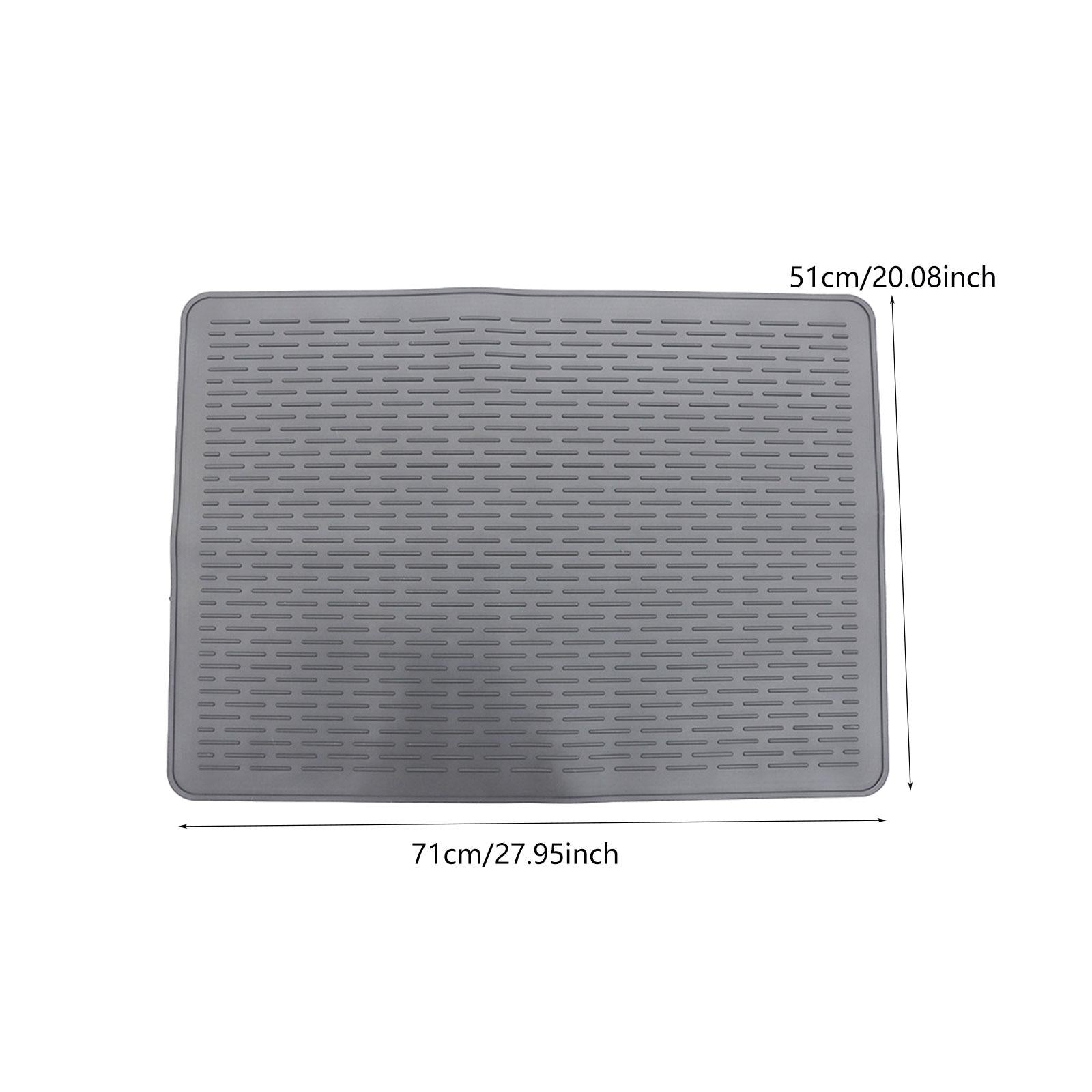 Stove Top Cover Heat Resistant Heavy Duty for Electric Stove Dish Drying Mat Gray Straight Grain