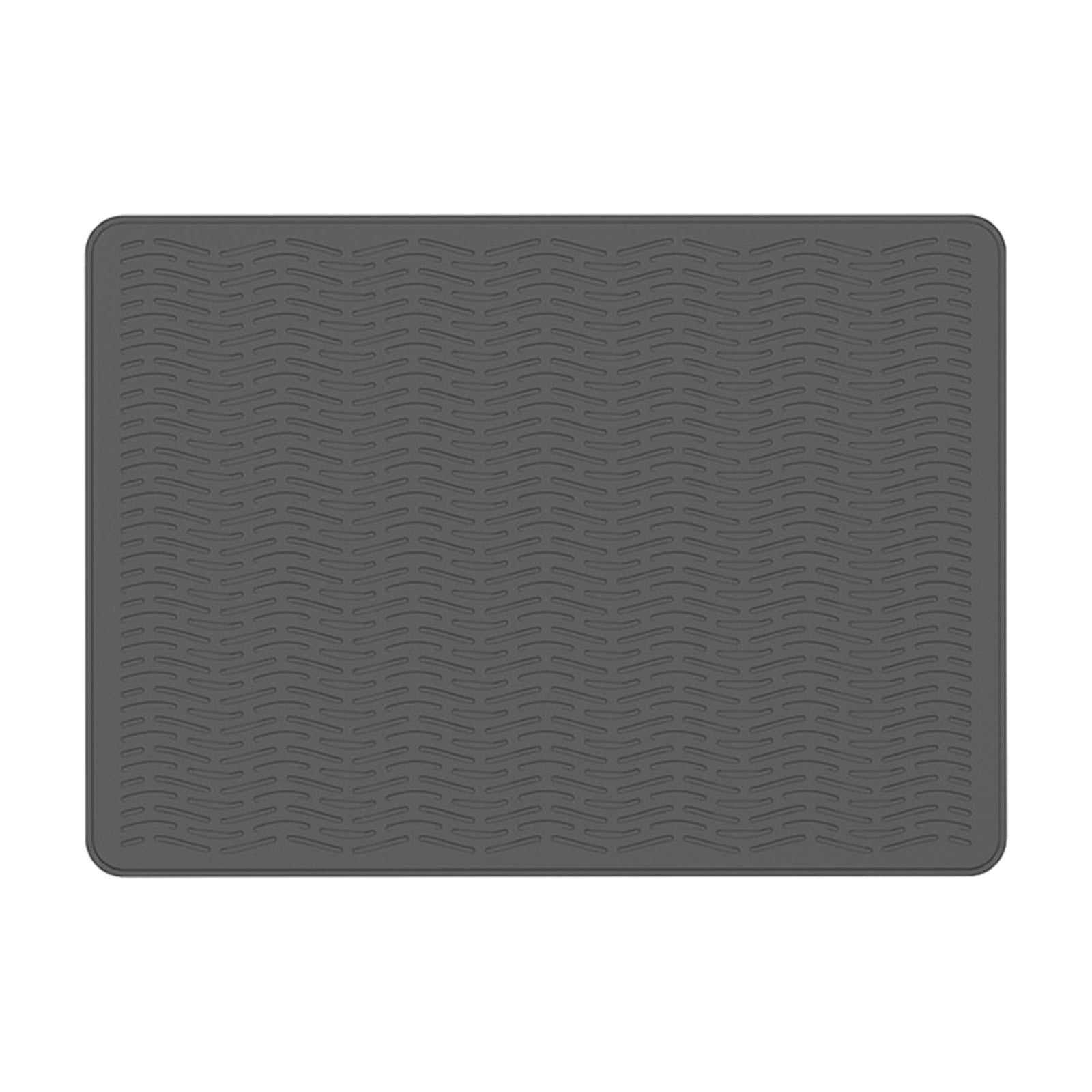 Stove Top Cover Heat Resistant Heavy Duty for Electric Stove Dish Drying Mat Gray Wave Grain
