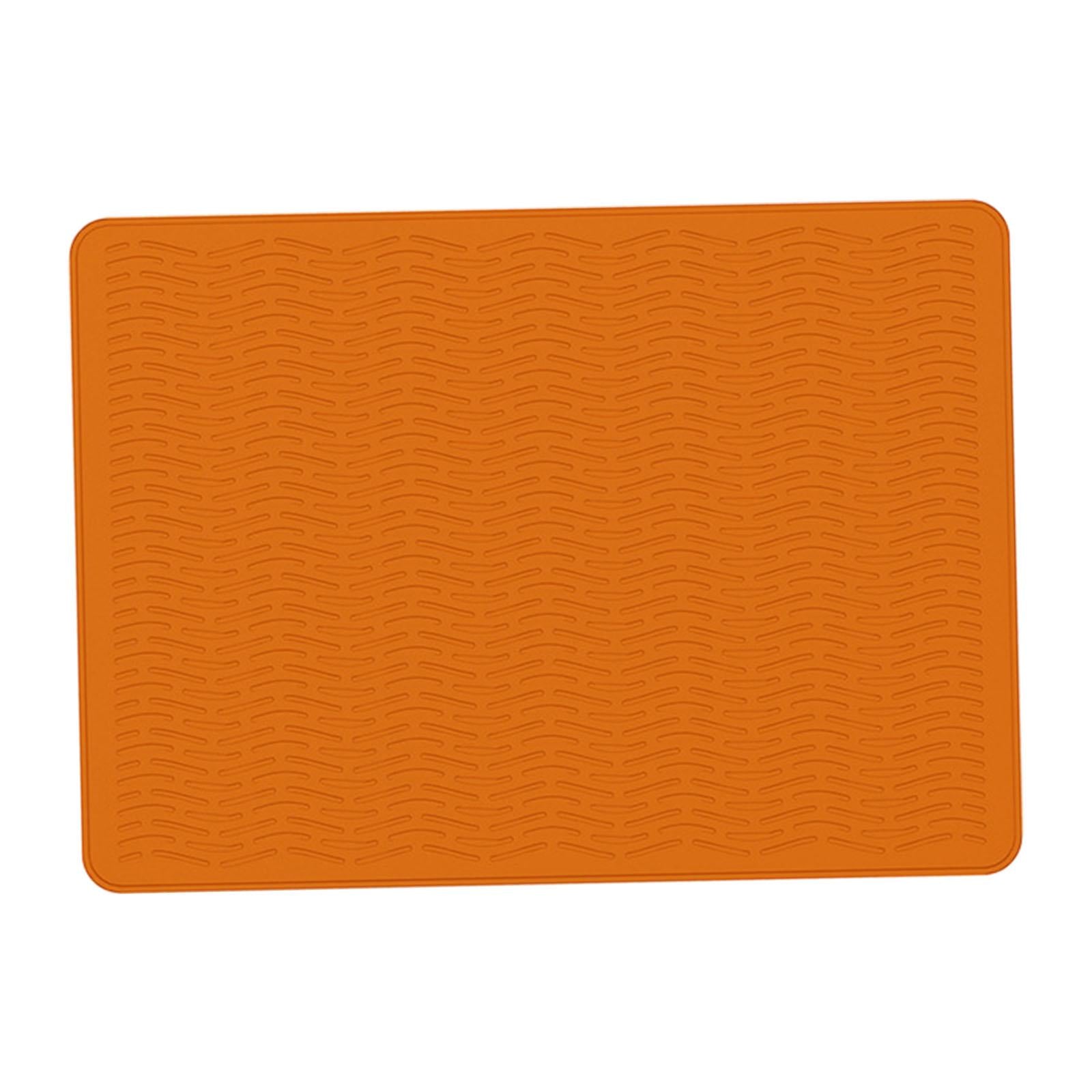 Stove Top Cover Heat Resistant Heavy Duty for Electric Stove Dish Drying Mat Orange Wave Grain