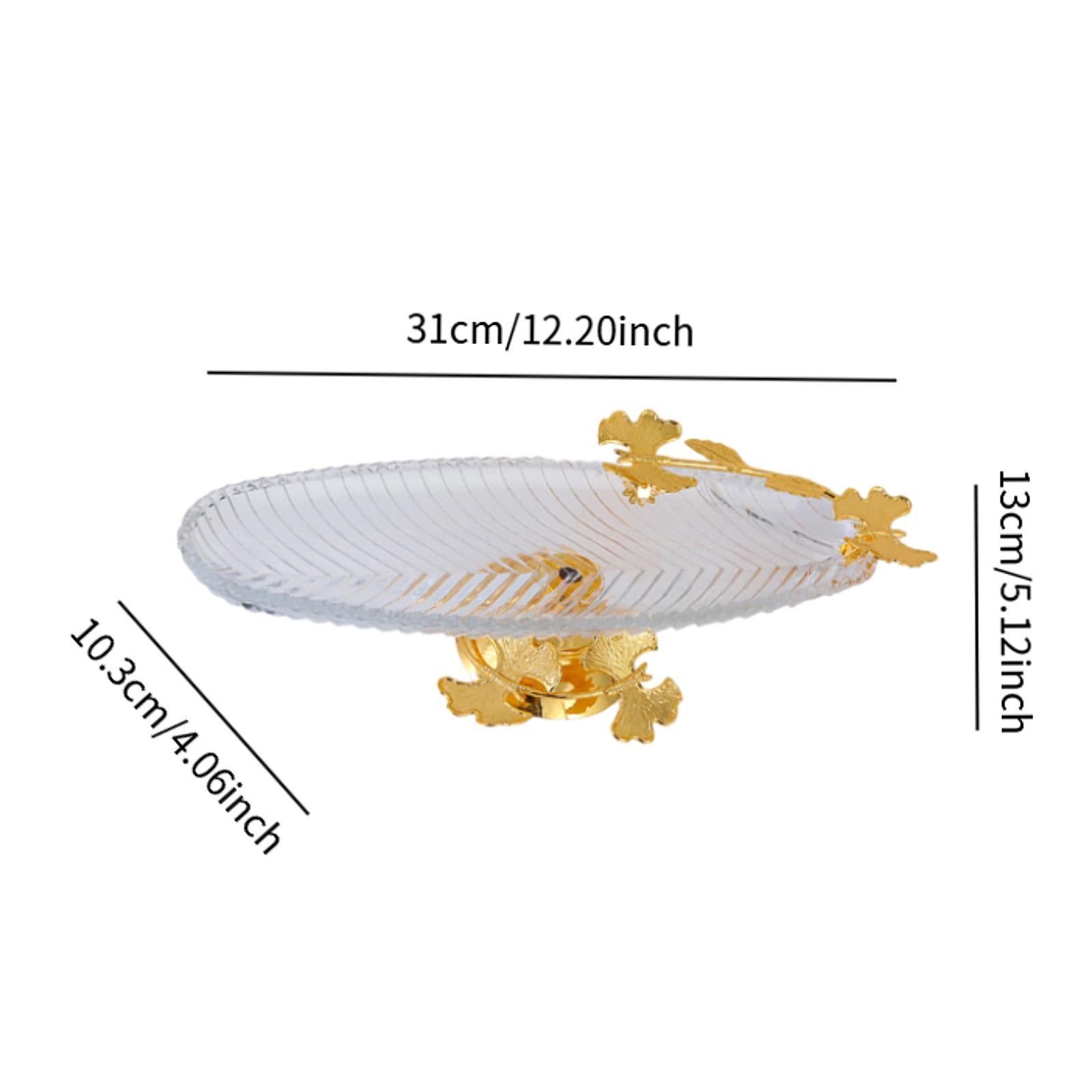 Glass Serving Tray Multipurpose Pastry Tray Appetizer Tray for Fruits Snacks