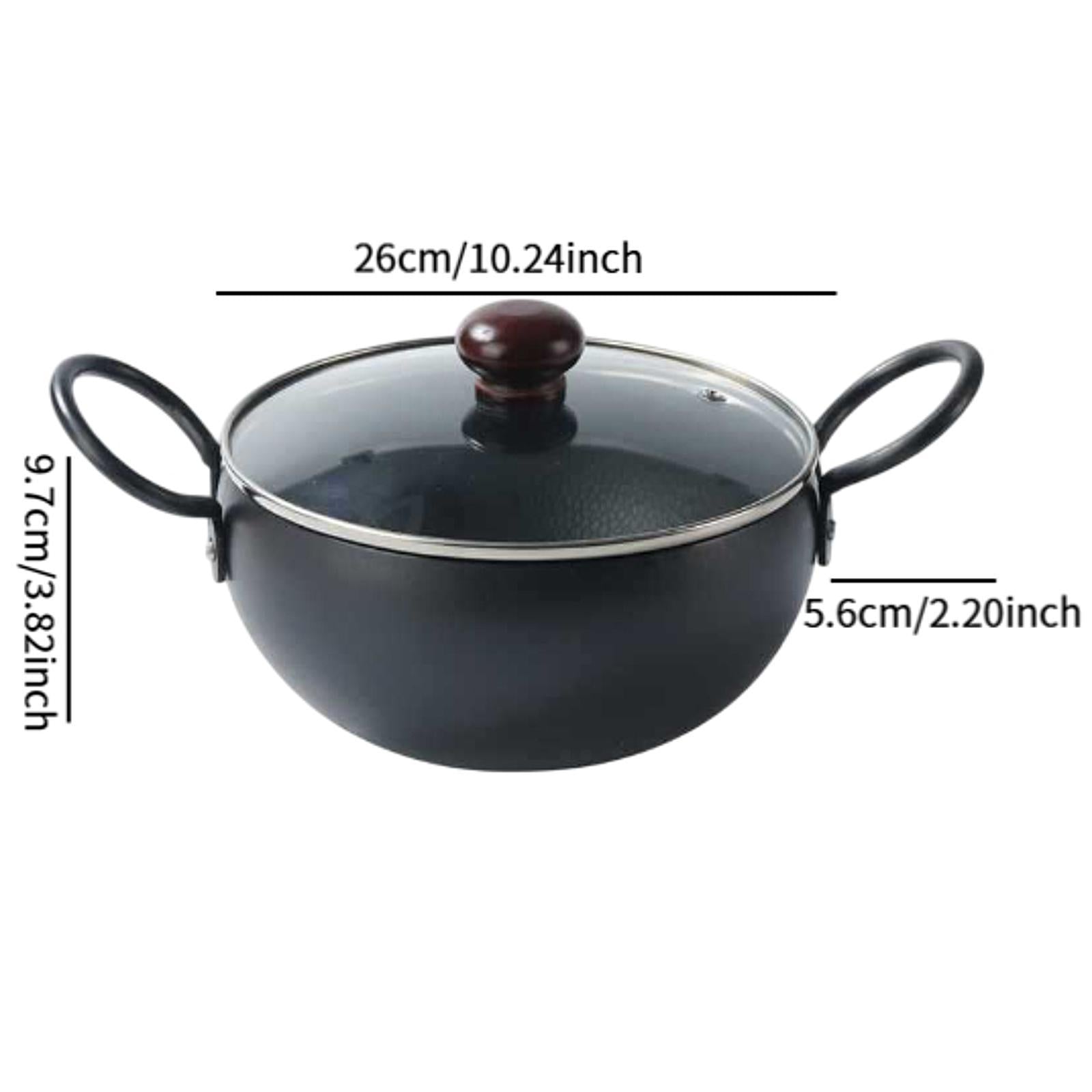 Iron Pot Gift Multifunctional with Handles Cooking Pot for Kitchen Soup Home Mouth Diameter 26cm