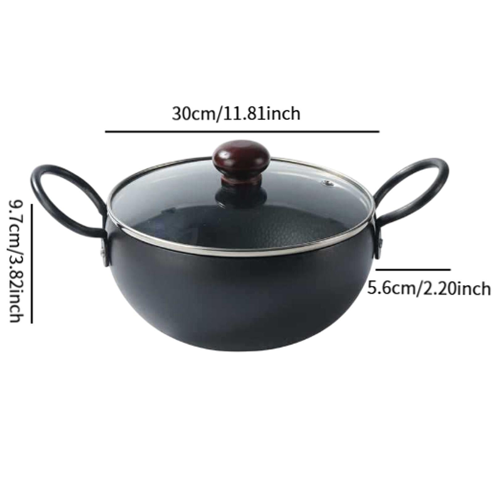 Iron Pot Gift Multifunctional with Handles Cooking Pot for Kitchen Soup Home Mouth Diameter 30cm