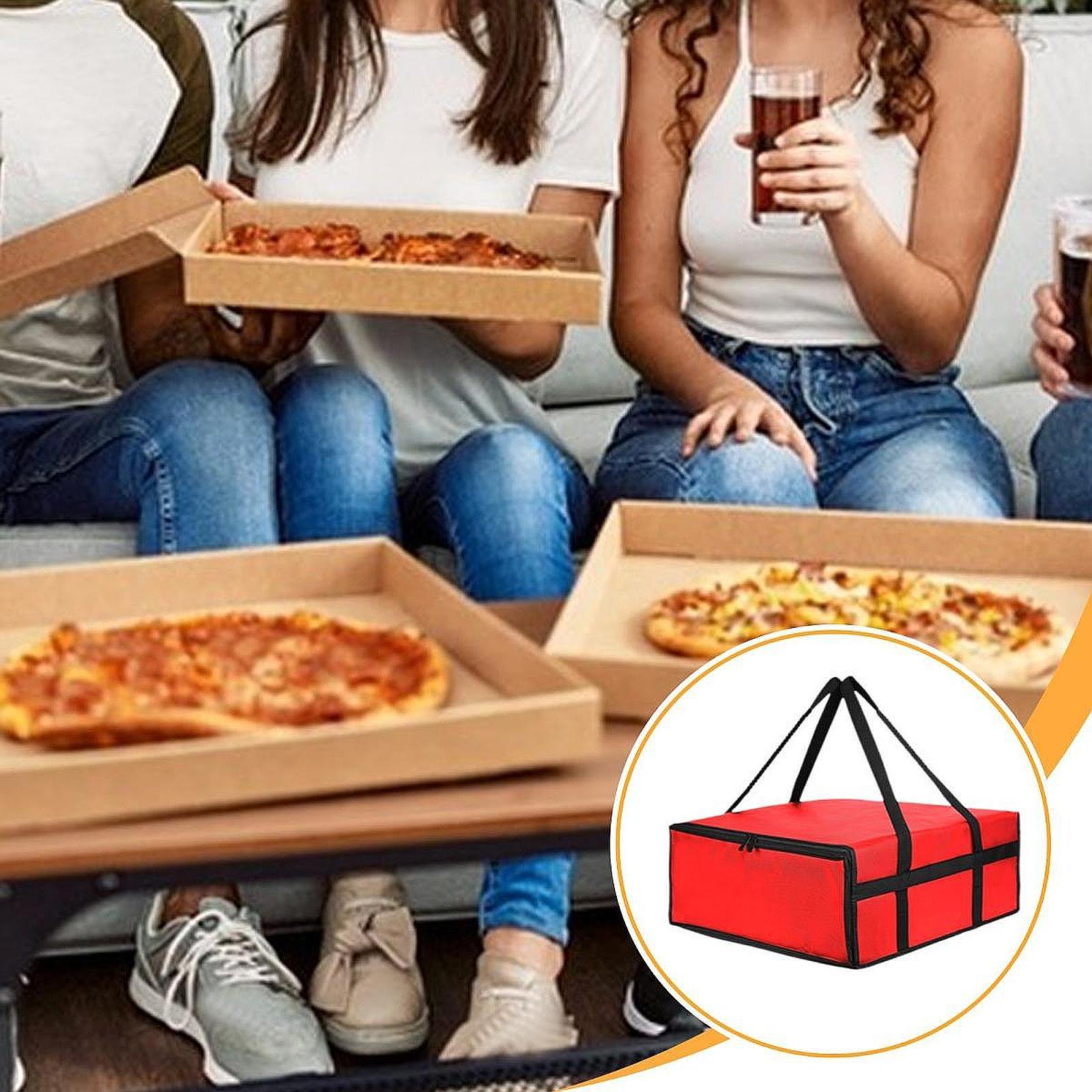 Insulated Pizza Delivery Bag for Delivery Grocery Bag for Personal Pizzerias 40cmx40cmx15cm