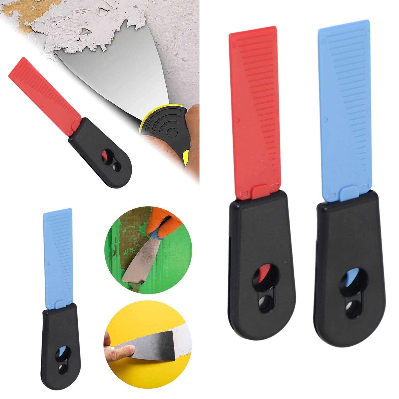 Self Sharpening Cleaning Scraper Reusable for Refrigerator Kitchen Tableware Red