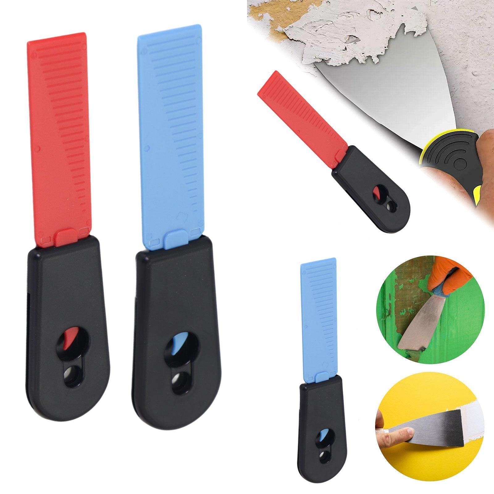 Self Sharpening Cleaning Scraper Reusable for Refrigerator Kitchen Tableware Red
