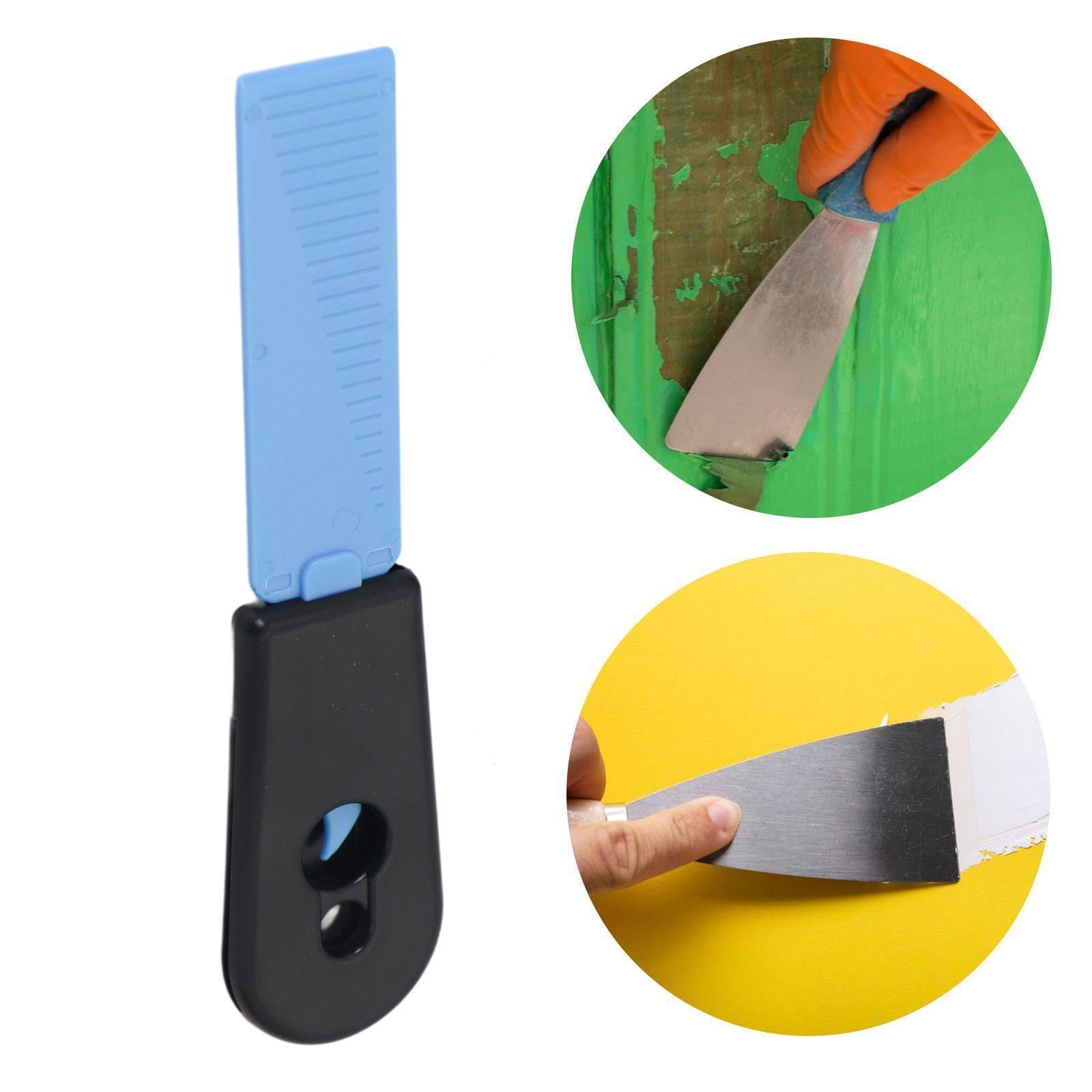 Self Sharpening Cleaning Scraper Reusable for Refrigerator Kitchen Tableware Blue