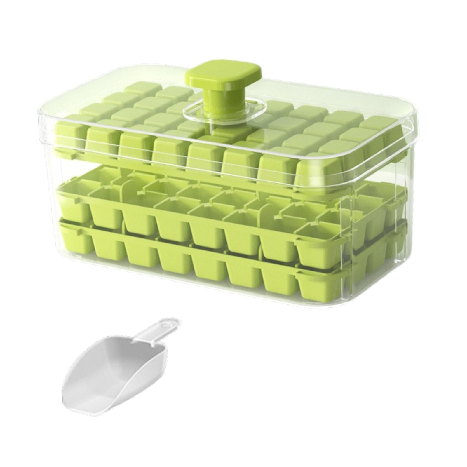 Press Type Ice Cube Maker Portable Ice Cube Mould for Cocktails Juice Drinks 96 Grids