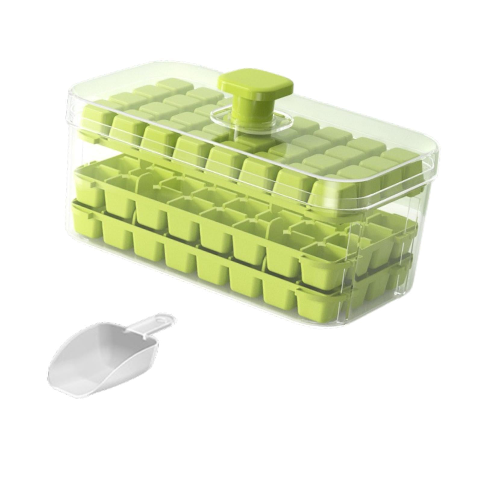 Press Type Ice Cube Maker Portable Ice Cube Mould for Cocktails Juice Drinks 96 Grids