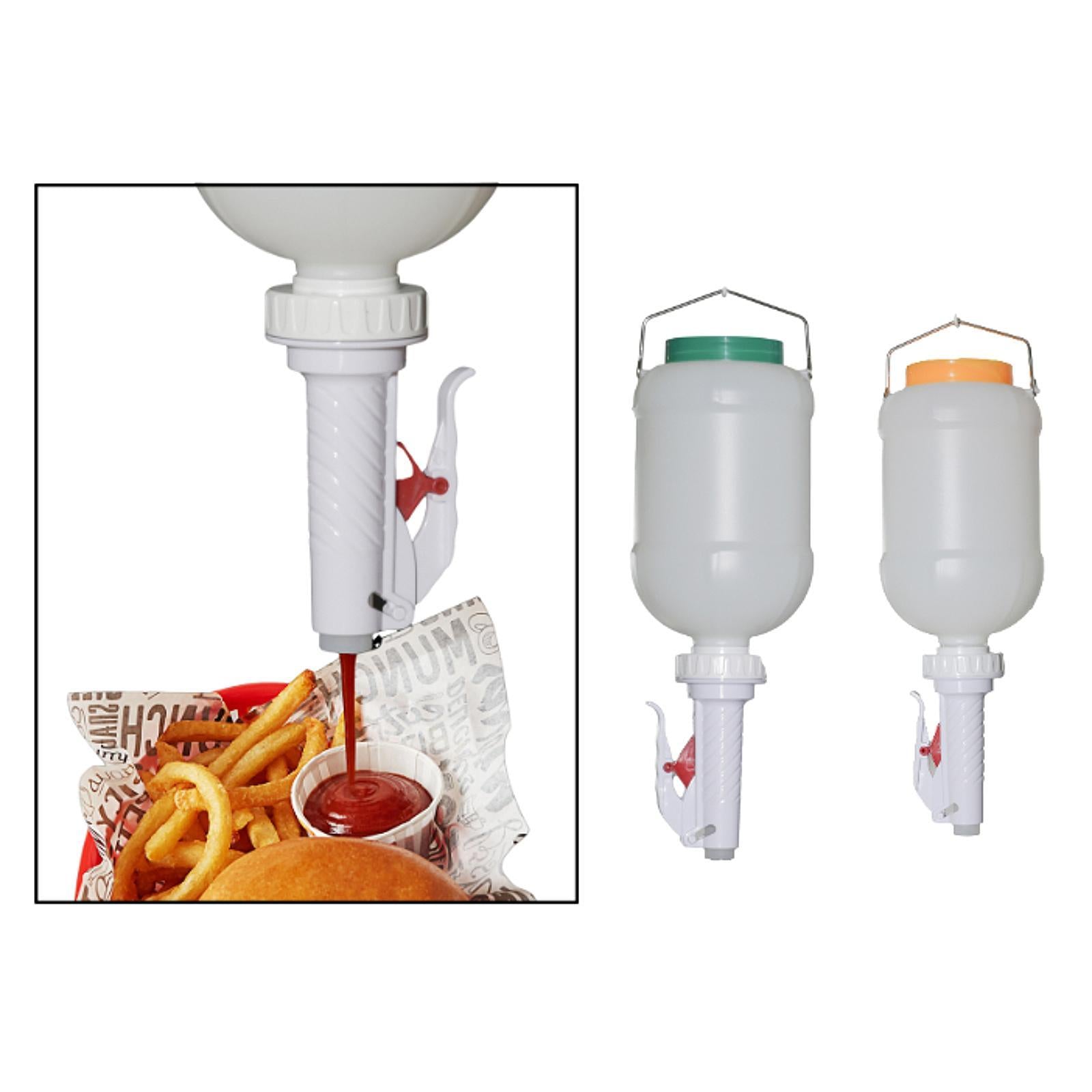 Condiment Dispenser Sturdy Leakproof Refillable for Kitchen Restaurant Salad 5.5L