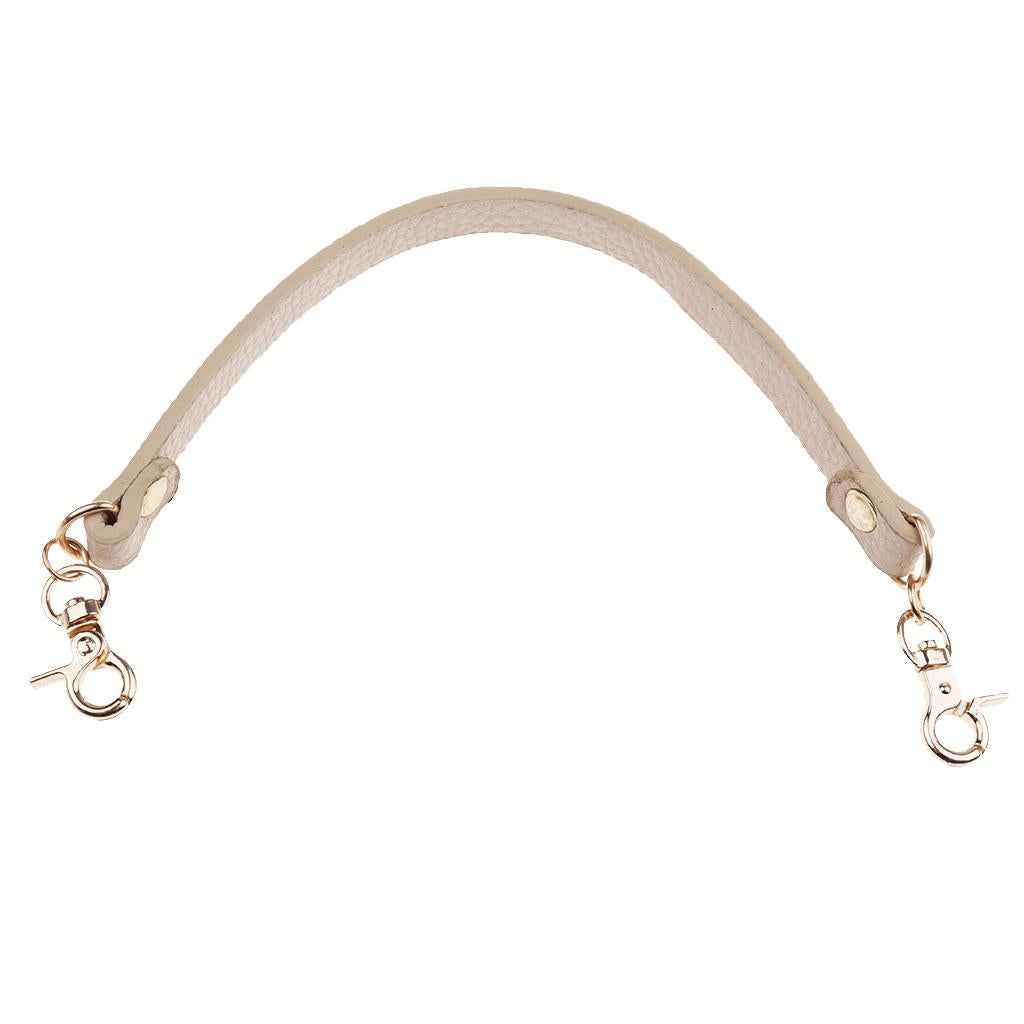 PU Leather Short Handbag Bag Strap Replacement Purse Handle White
