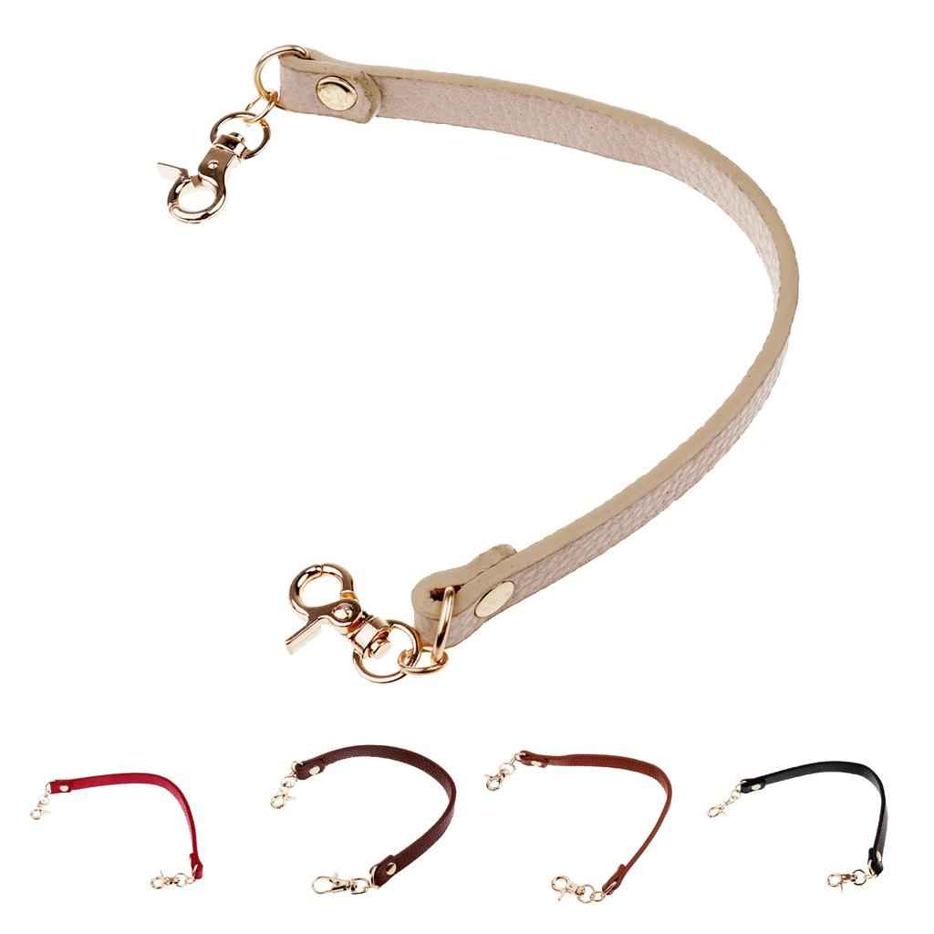 PU Leather Short Handbag Bag Strap Replacement Purse Handle White