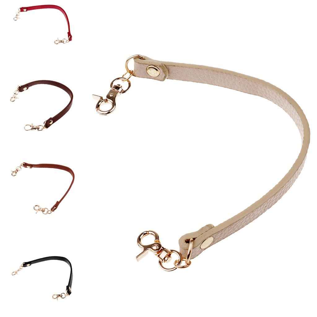 PU Leather Short Handbag Bag Strap Replacement Purse Handle White