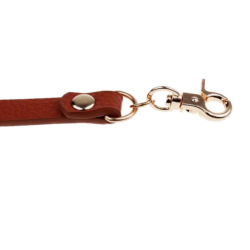 PU Leather Short Handbag Bag Strap Replacement Purse Handle Khaki