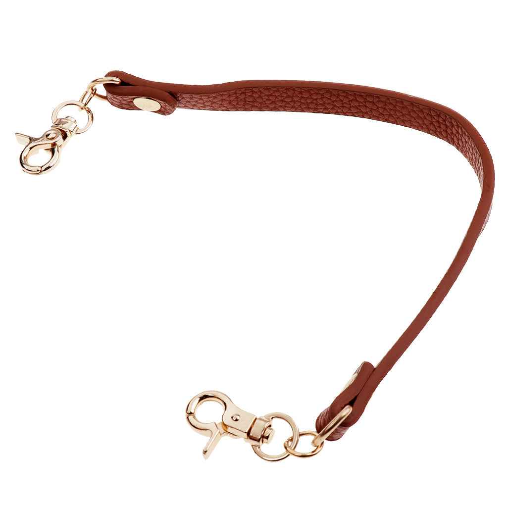 PU Leather Short Handbag Bag Strap Replacement Purse Handle Khaki