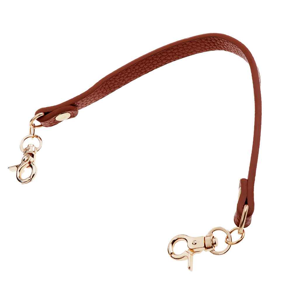 PU Leather Short Handbag Bag Strap Replacement Purse Handle Khaki