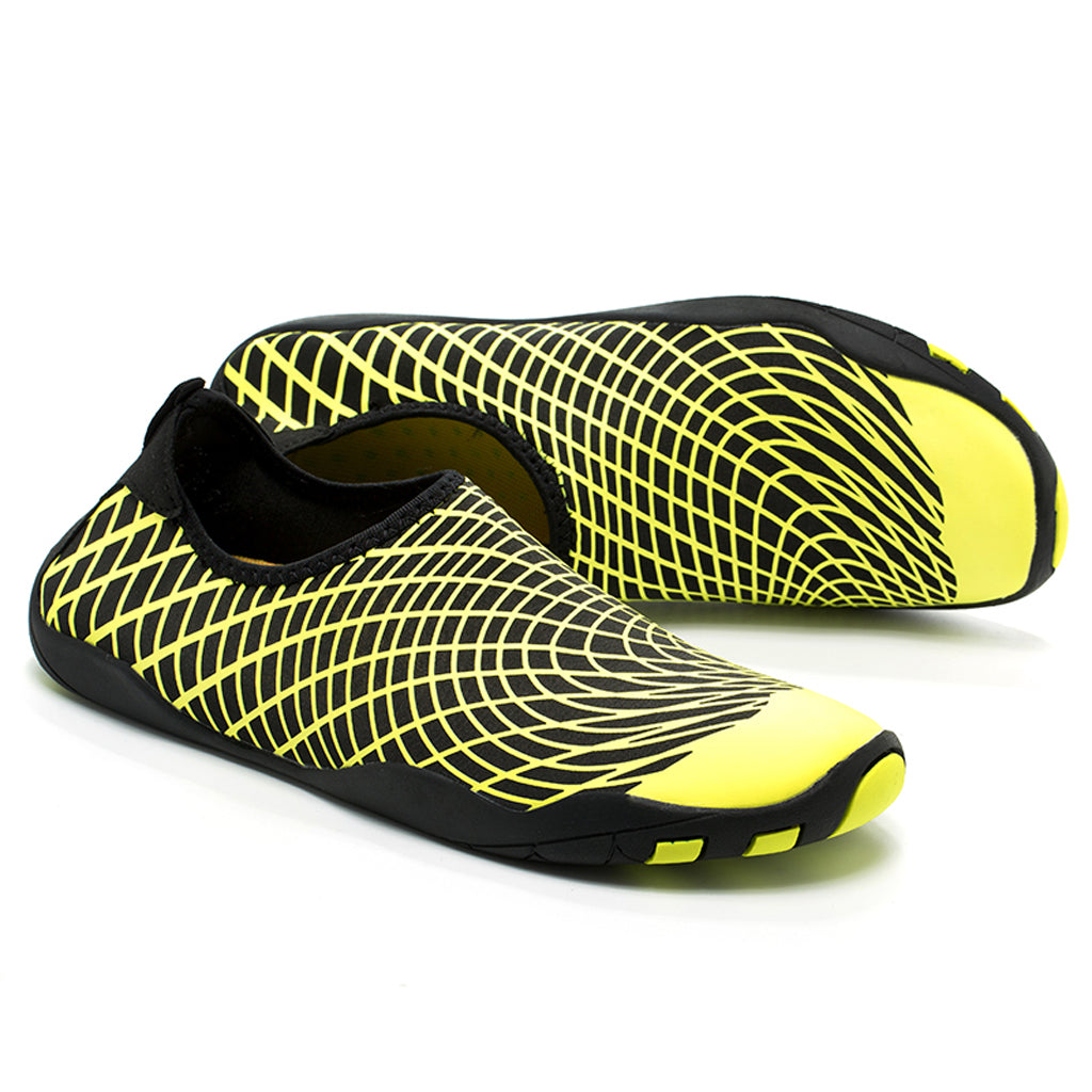 Unisex Women Men Slip on Quick-dry Water Shoes Beach Swim Shoes EU 41 Yellow
