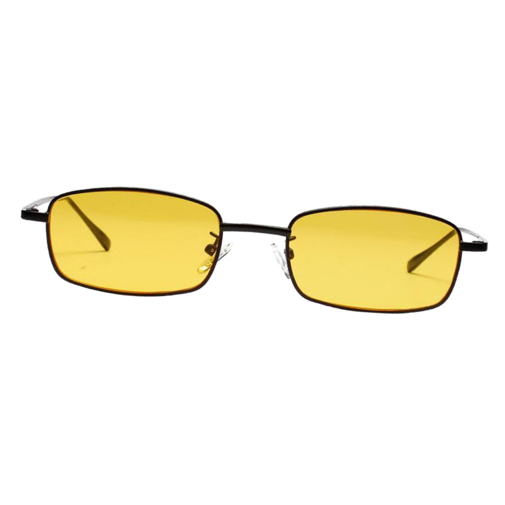 Unisex Fashion Colorful Metal rectangle Sunglasses Eyewear yellow
