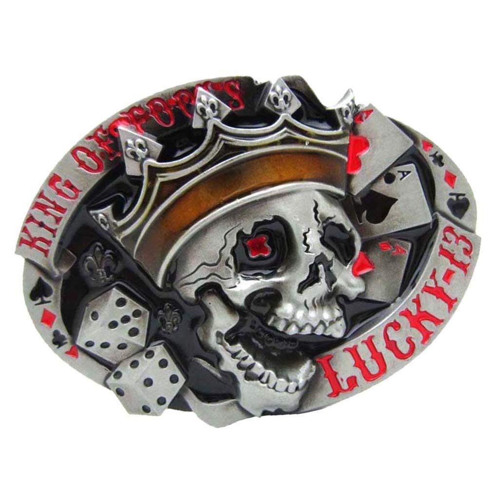 Gothic belt buckle Metal Belt Buckle Accessories fit Belt Beckle Men Red
