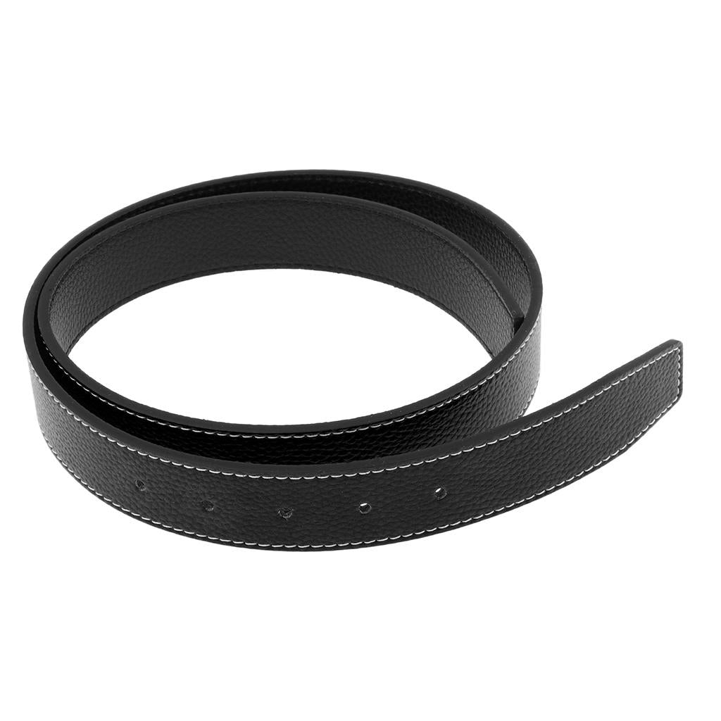 Mens Business Belt Strap Waistband without Buckle Belts Replacement Black