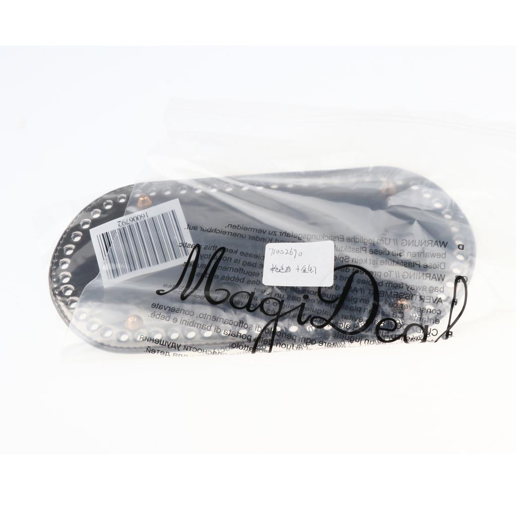 60 Holes Nail Bag Bottom Shaper Bag Cushion Pad for Hand-made DIY Bags Gray PU+Gold Nail