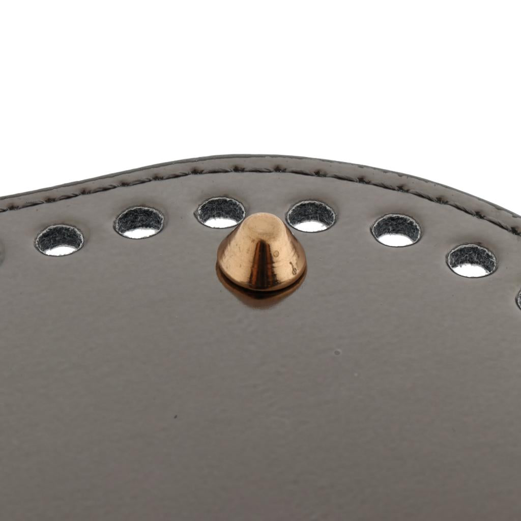 60 Holes Nail Bag Bottom Shaper Bag Cushion Pad for Hand-made DIY Bags Gray PU+Gold Nail