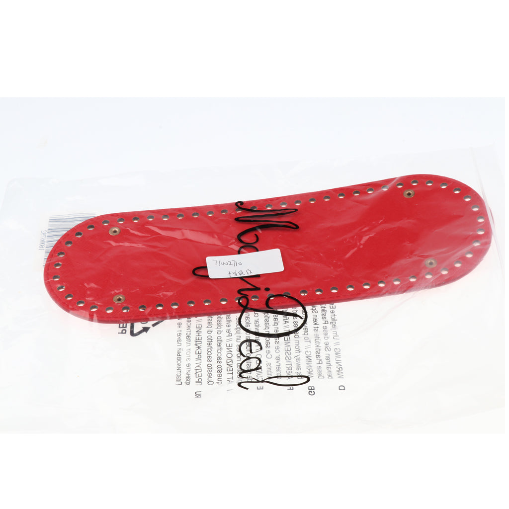 Hand-woven DIY Crochet Bag Bottom Insert Pad Shaper Nail Cushion Red