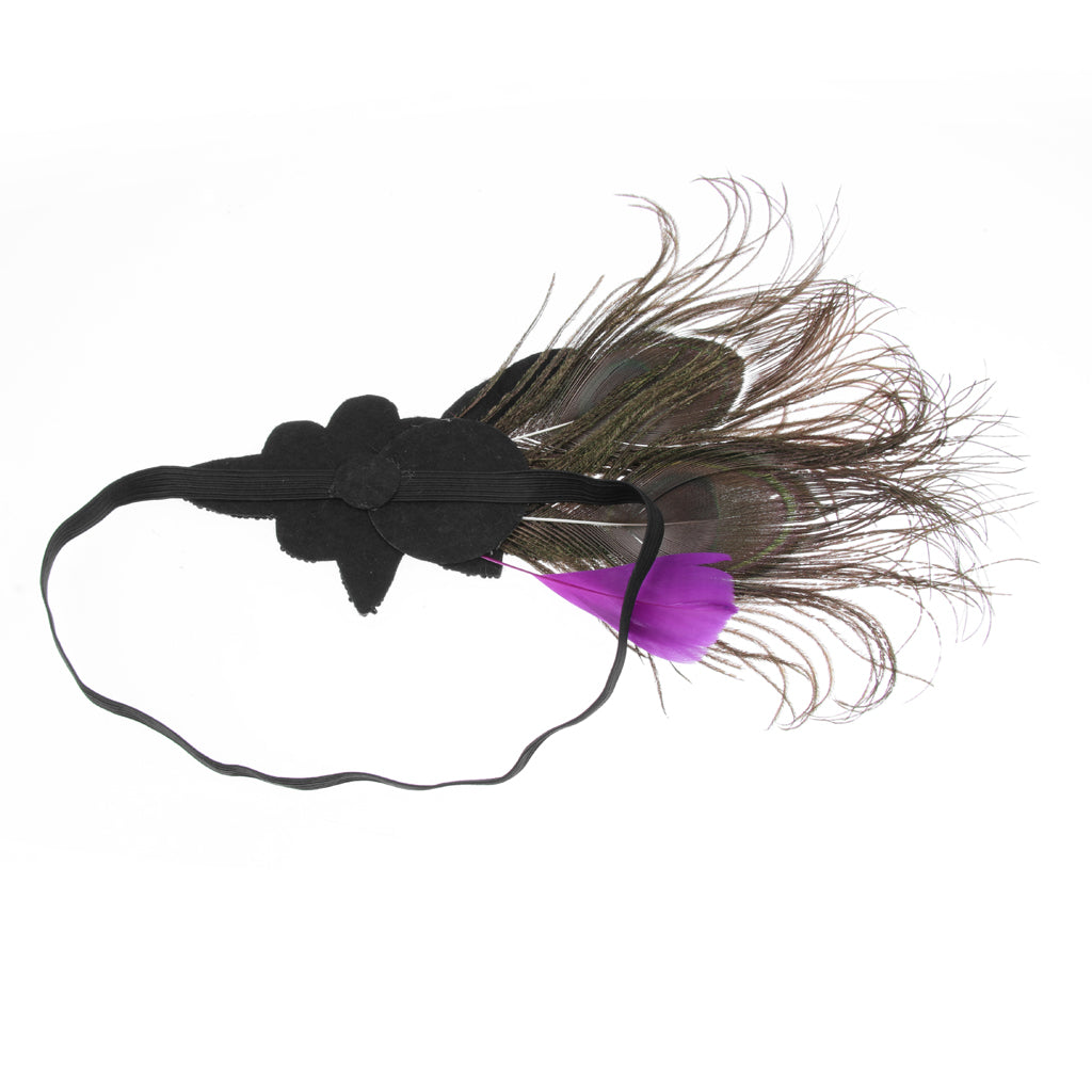 Women Girls Sequins Bridal Wedding 1920s Peacock Feather Headband Fascinator