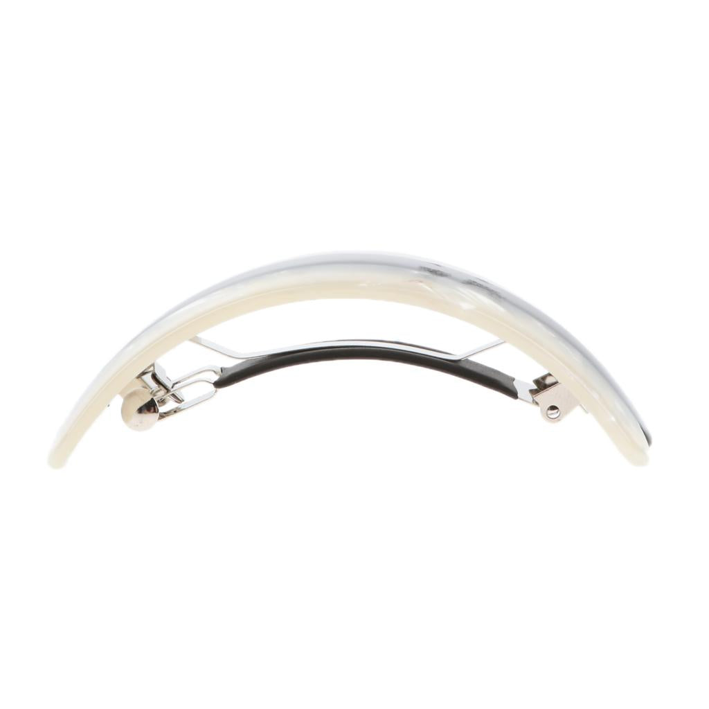 Automatic French Barrette Large Hair Clip Hairpin Hair Accessory Black+White