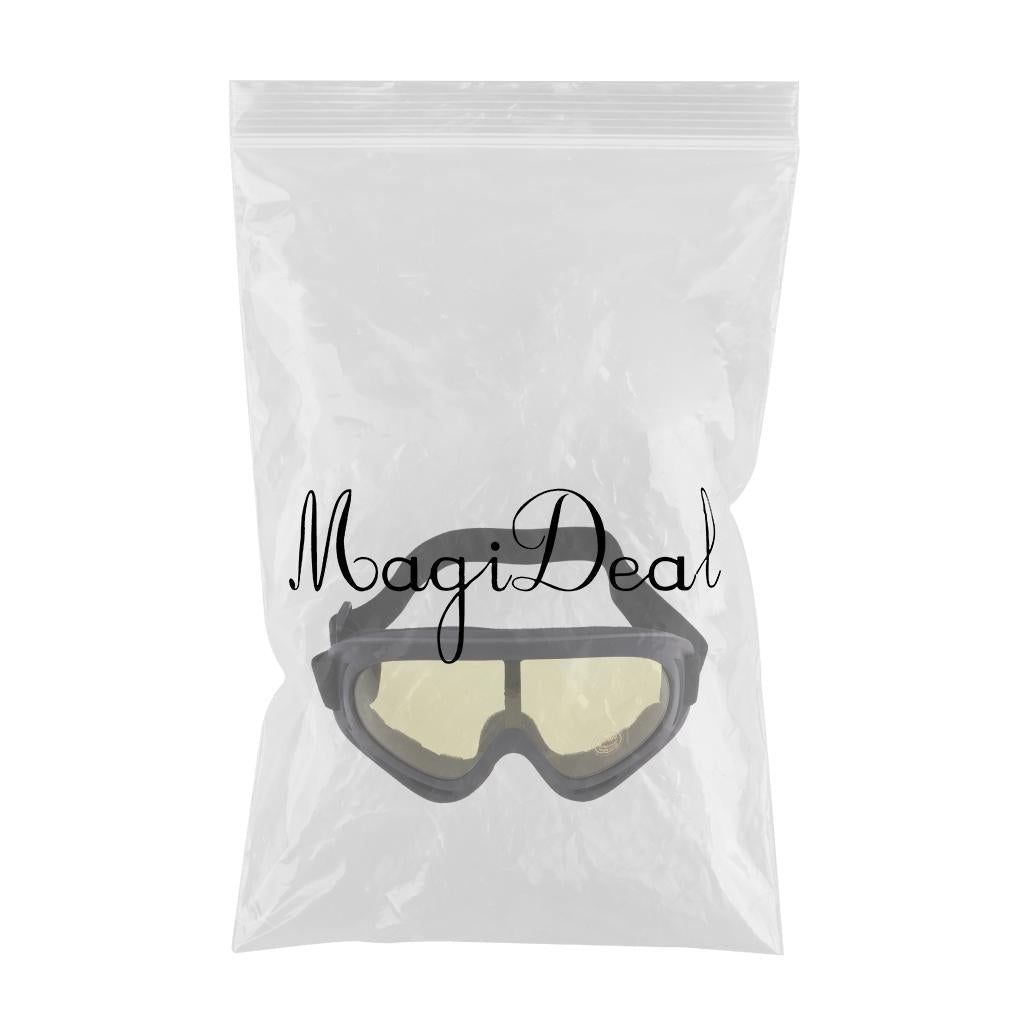 Motorcycle Bicycle Racing Snow Ski Goggles Eyewear UV400 Protection Yellow