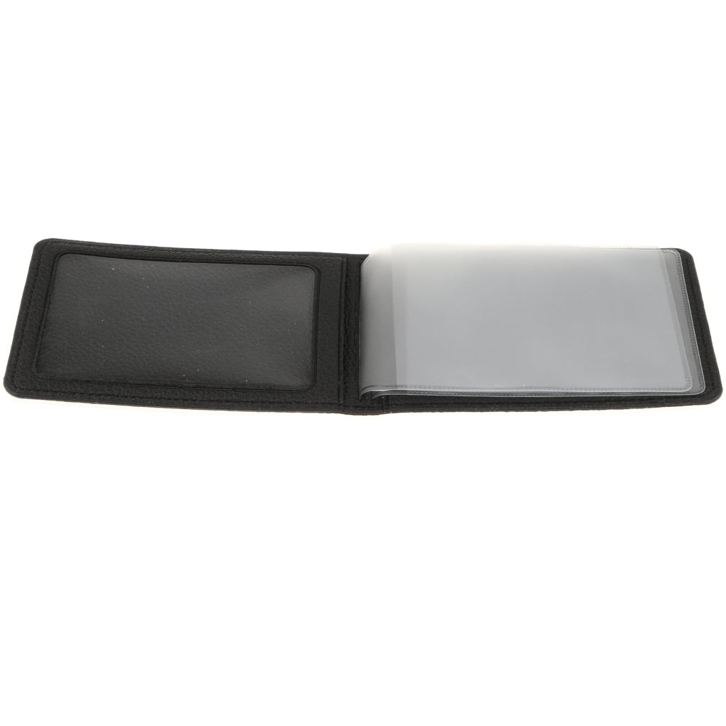 Unisex Slim Waterproof Leather Wallet Credit Card Holder Case Sleeve Black