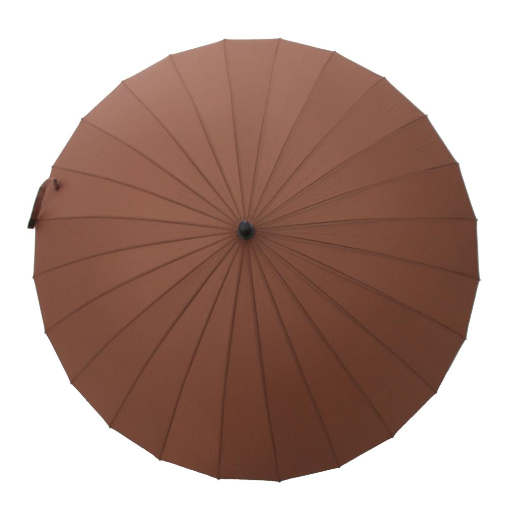 Women Mens Extra Large Manual Business Golf Windproof Anti-UV Umbrella Coffee