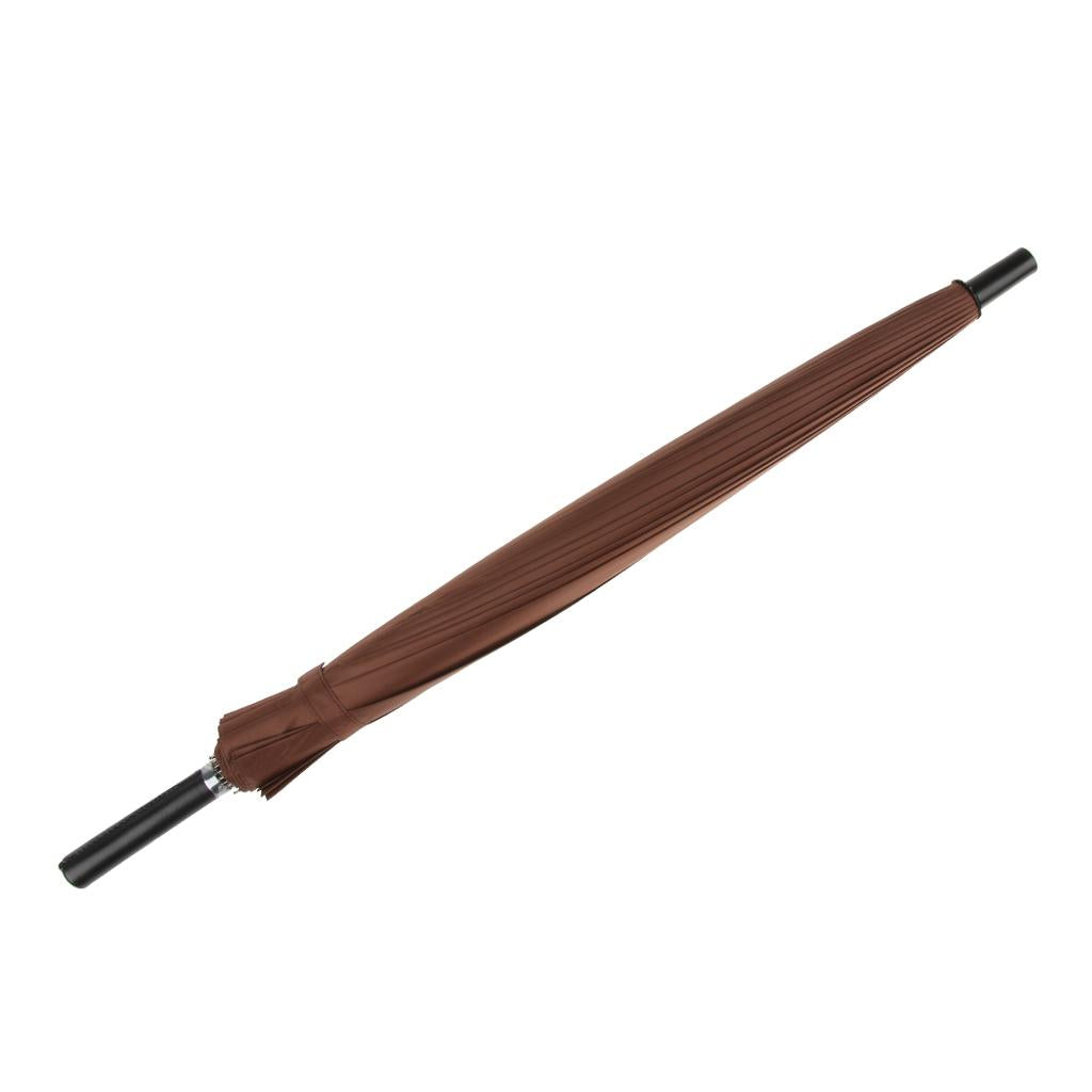 Women Mens Extra Large Manual Business Golf Windproof Anti-UV Umbrella Coffee
