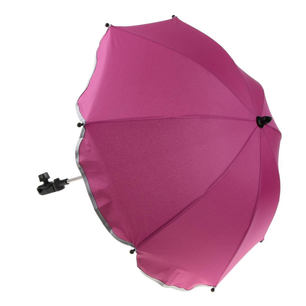 Kids Baby Sun Umbrella Parasol Shade Covers for Pram Stroller Buggy Rose red