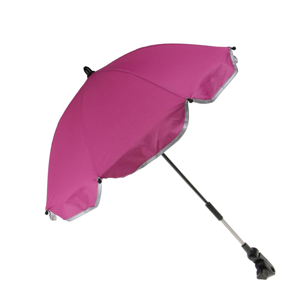 Kids Baby Sun Umbrella Parasol Shade Covers for Pram Stroller Buggy Rose red