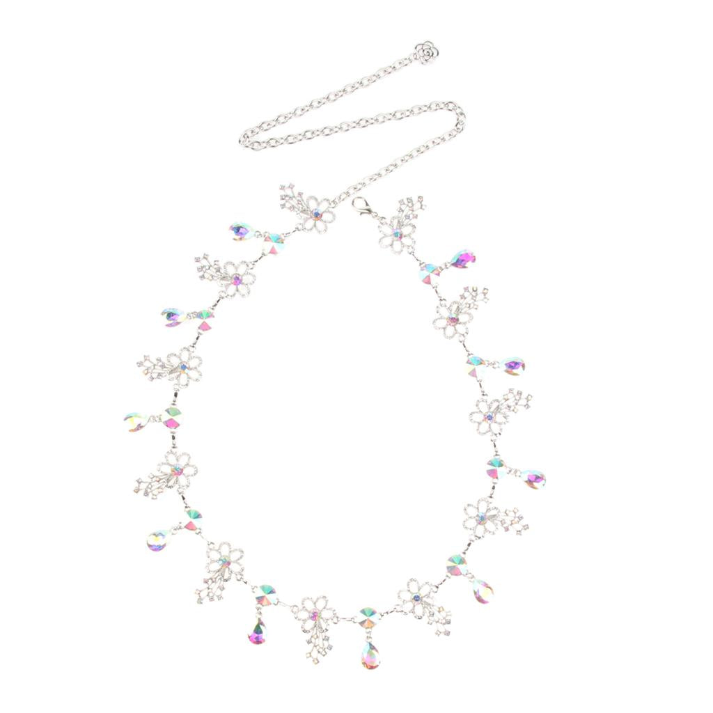 Crystal Rhinestone Waist Chain Belt for Dress Belly Chain Jewelry Flowers 1