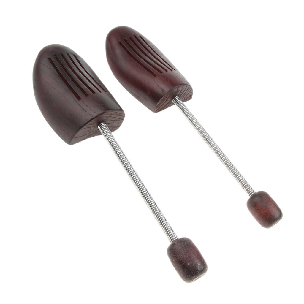 1Pair Practical Wood Shoe Tree Adjustable Spring Shoe Stretcher Unisex Men